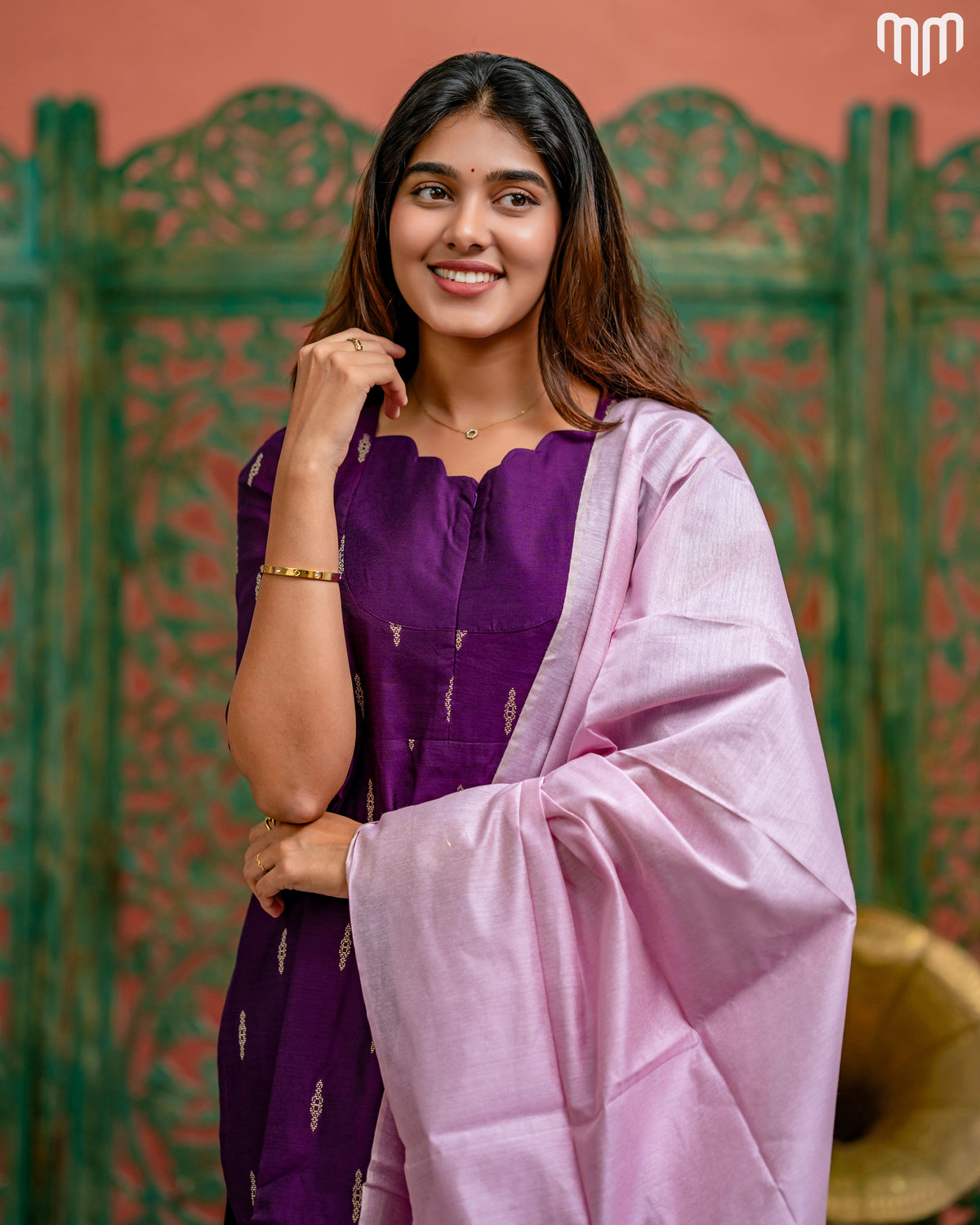 Radhai_Purple Maternity Kurti Set