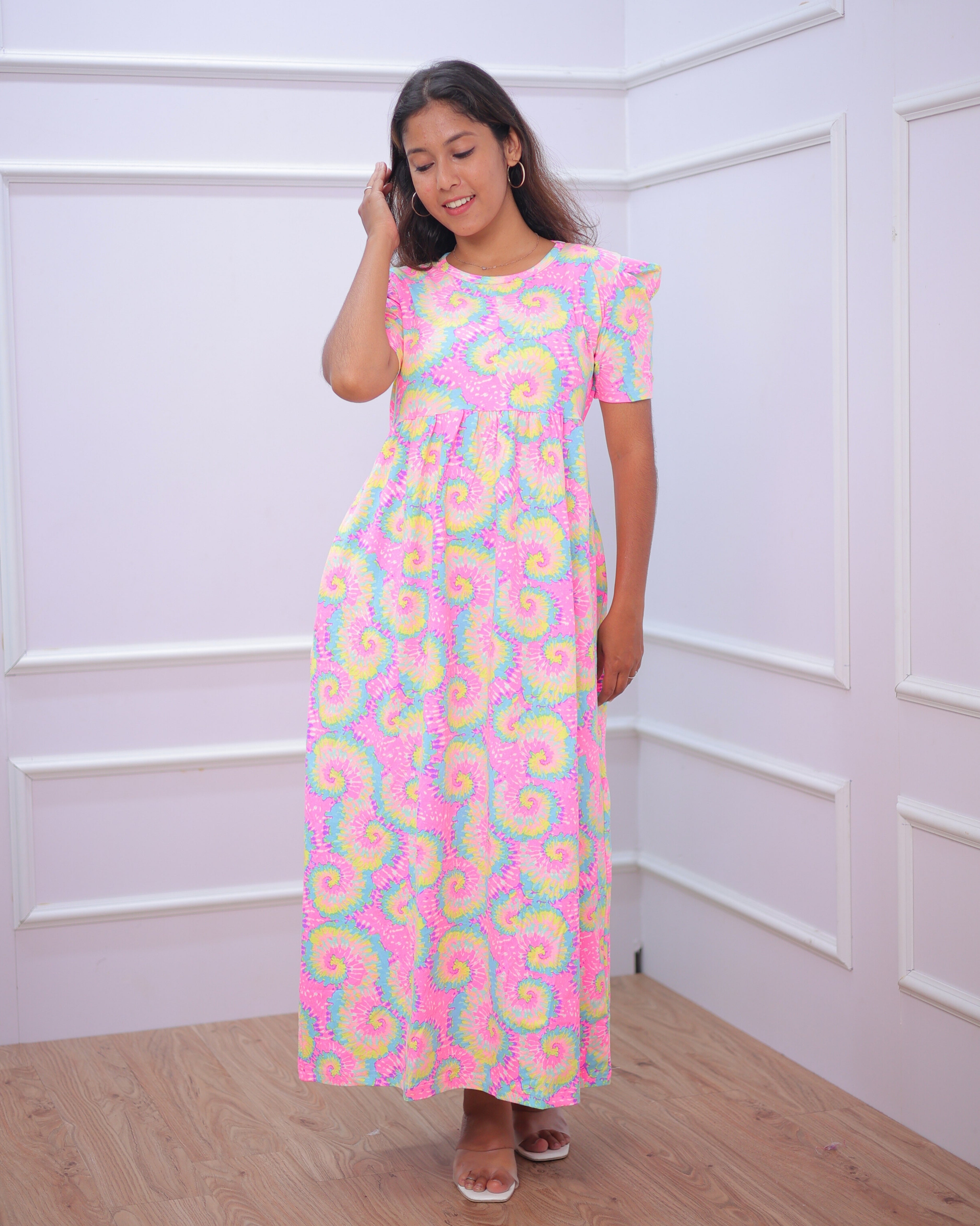 Rangoli | Casual Non-Maternity Loungewear - Puff Sleeve | Full Length