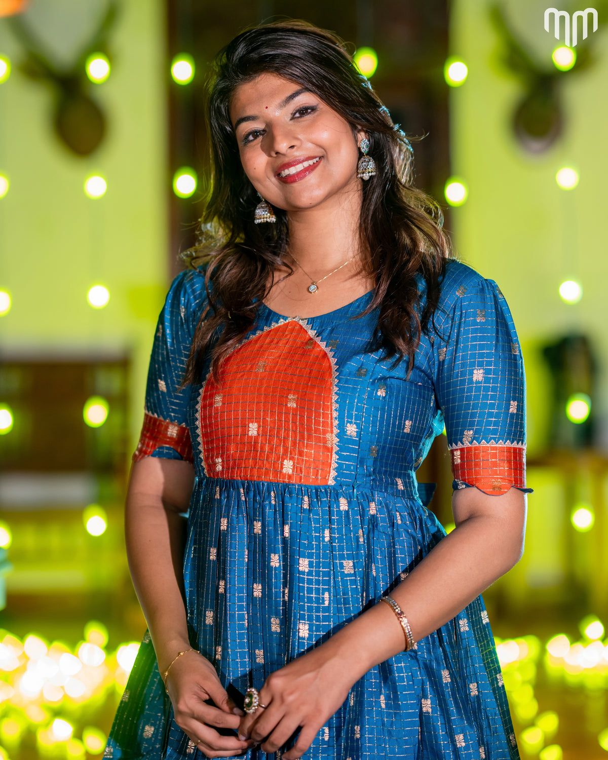 Madhavi_V1 Silk Maternity Maxi with Full Cotton Lining