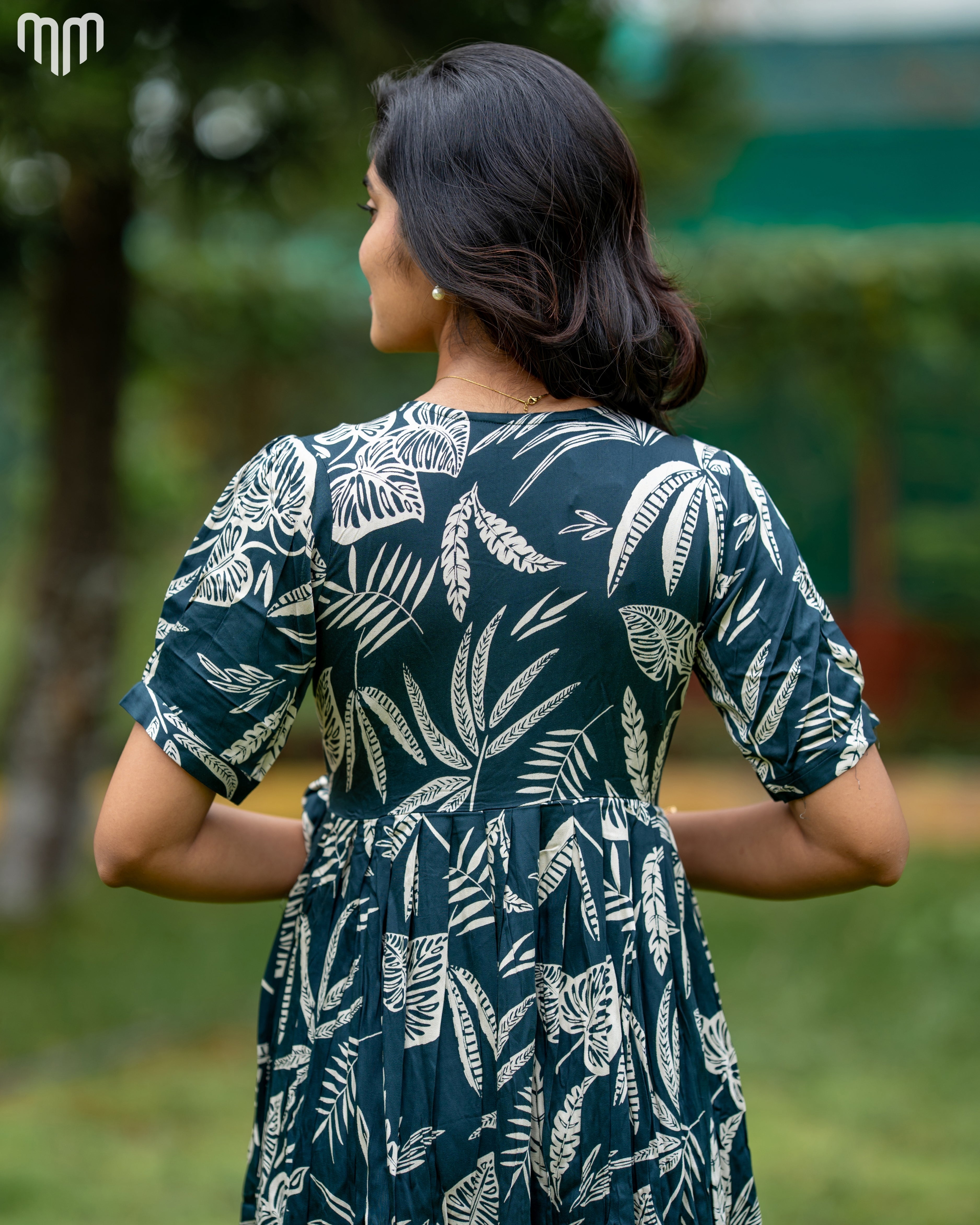 Green Wrap Maternity Maxi