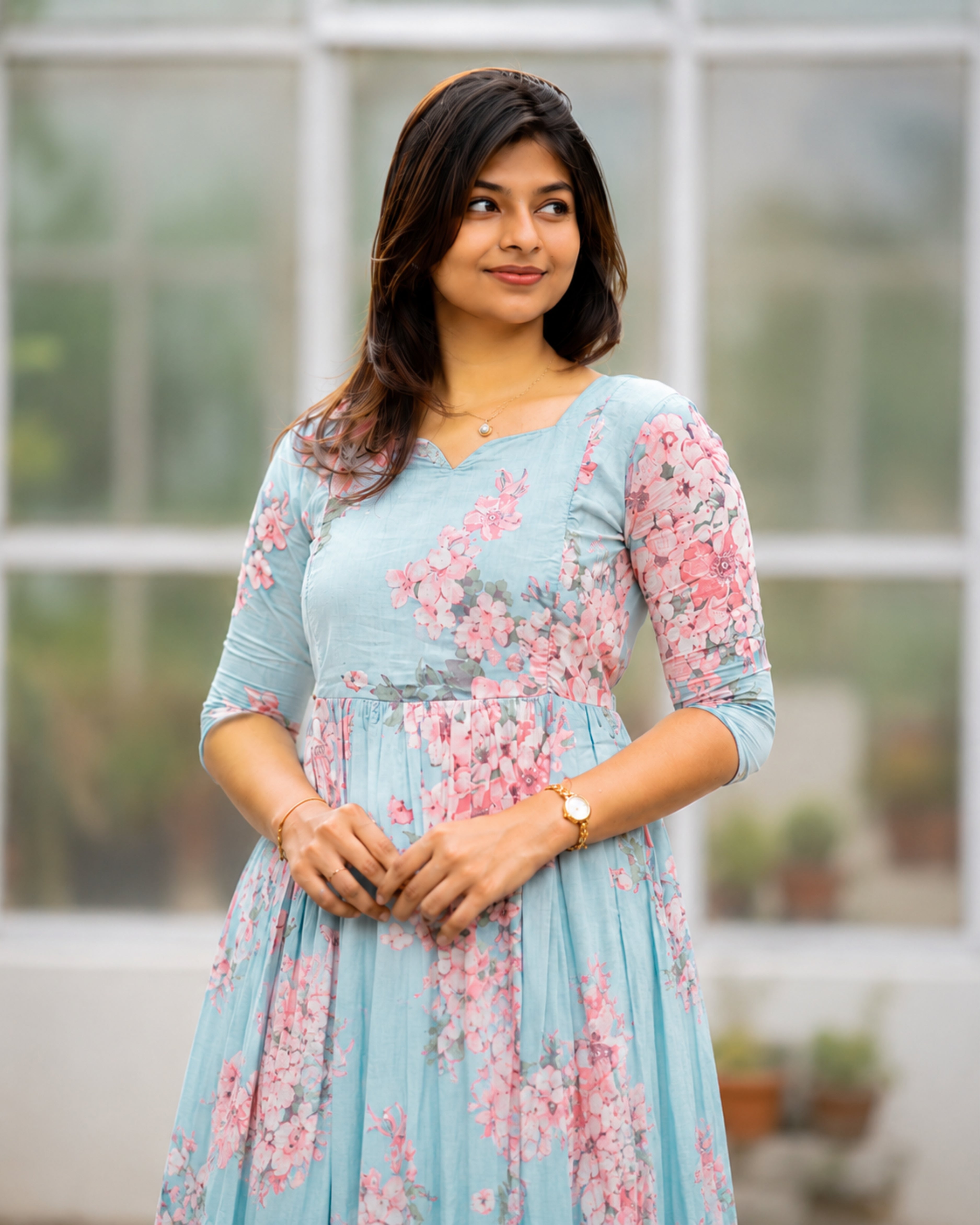 Blossom_Blue Maternity Maxi