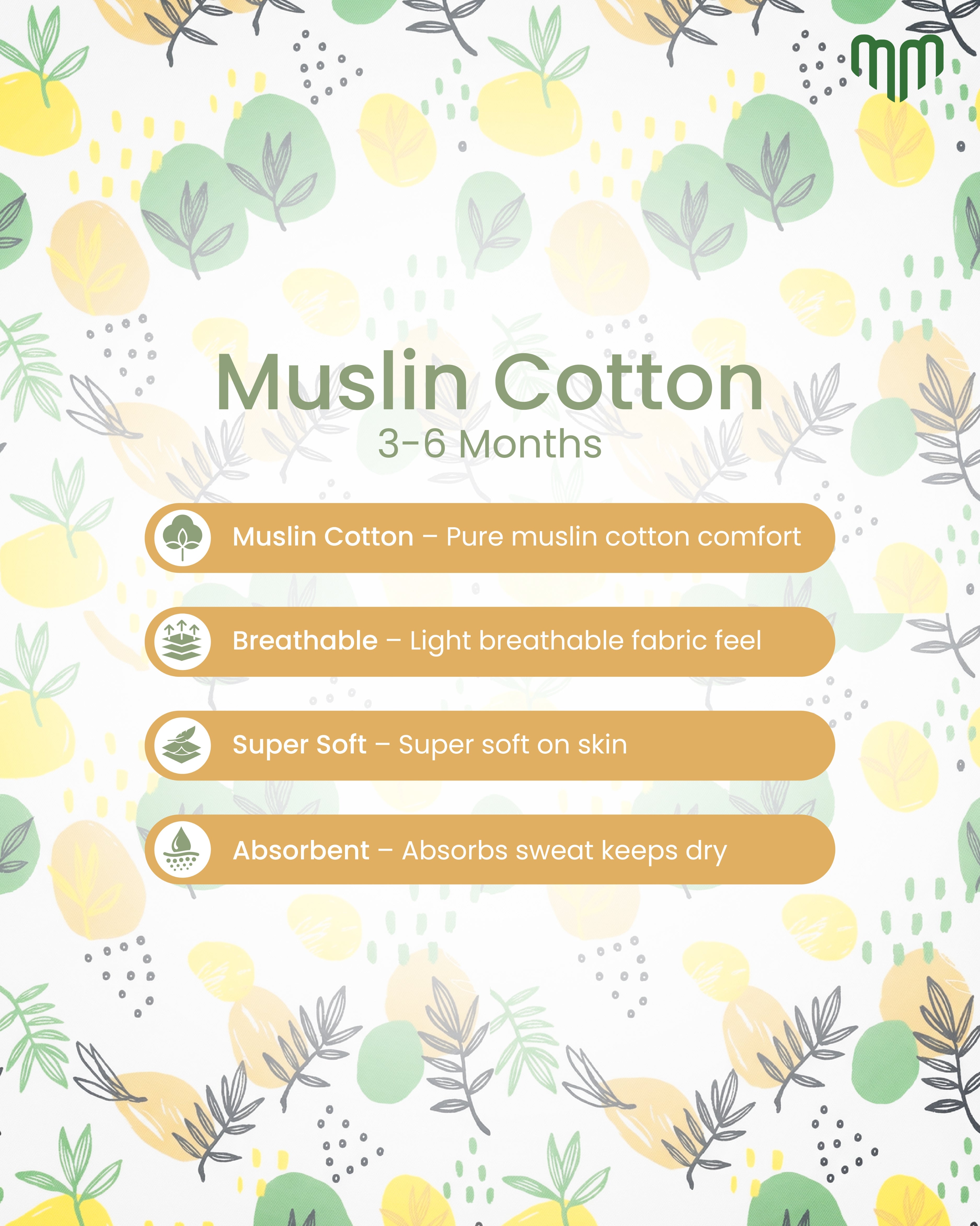 Little Leaf Muslin Jabla