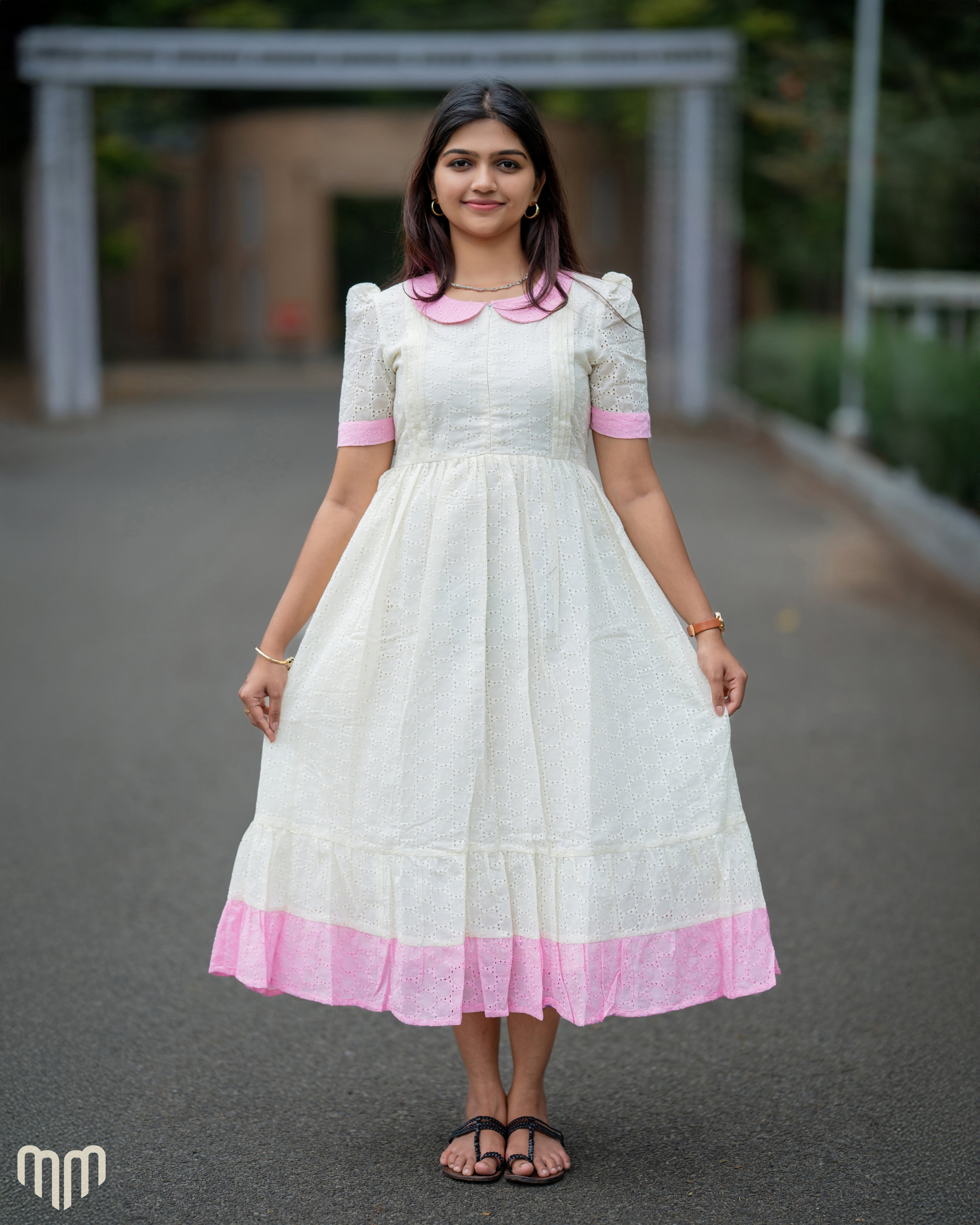 Creamy Hakoba Maternity Maxi