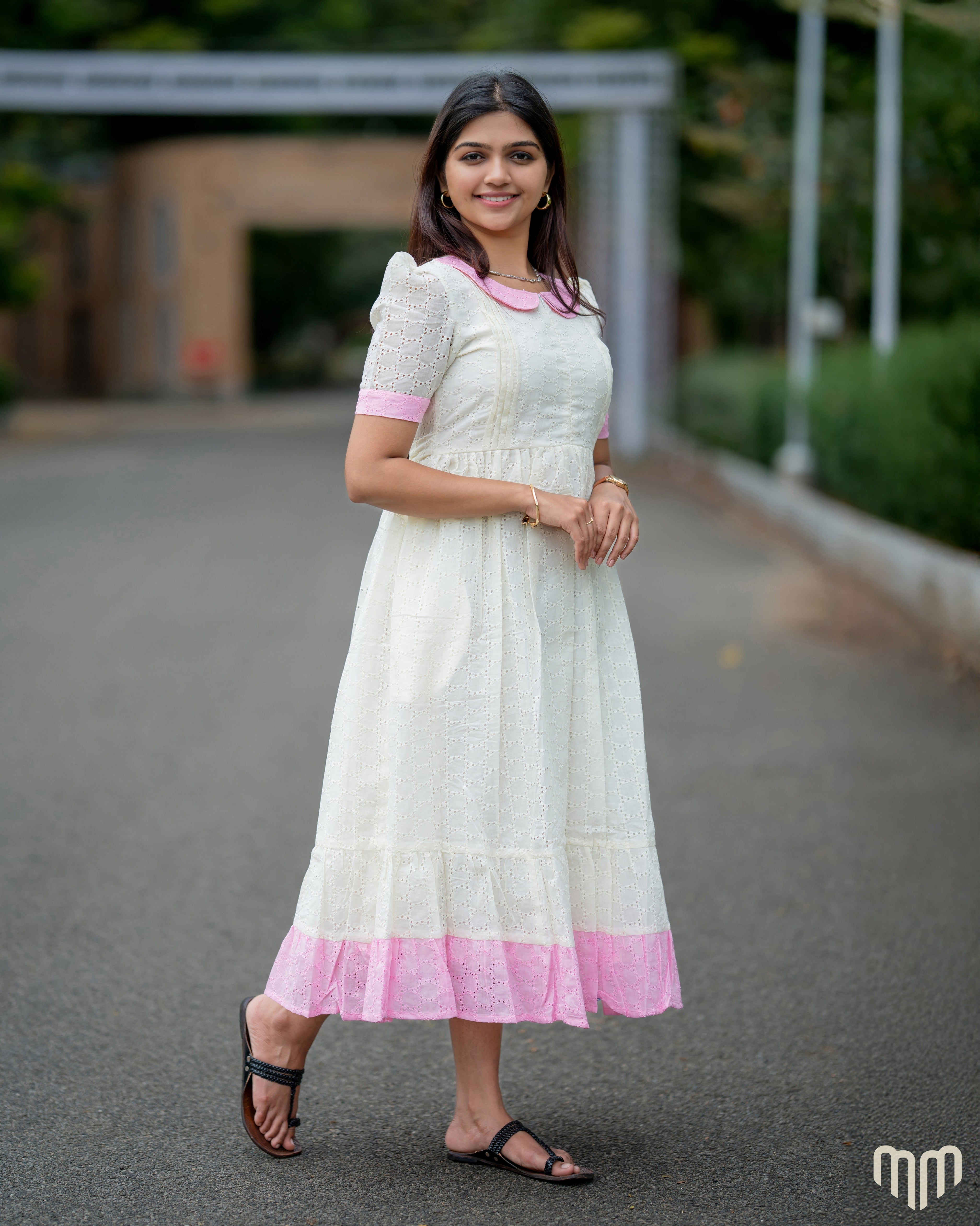 Creamy Hakoba Maternity Maxi