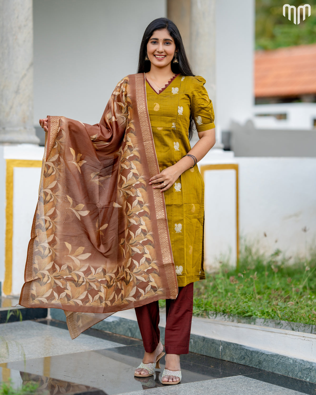 Varenya Premium Raw Silk Maternity Kurti Set with top cotton lining