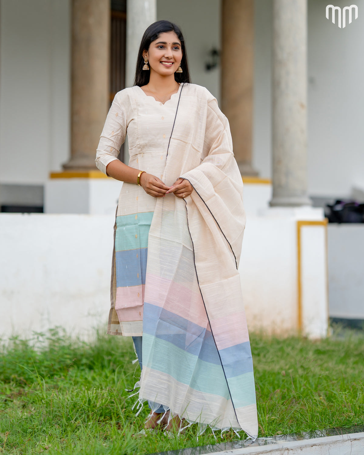 Casatta_V1 Premium Raw Silk Maternity Kurti Set with top cotton lining