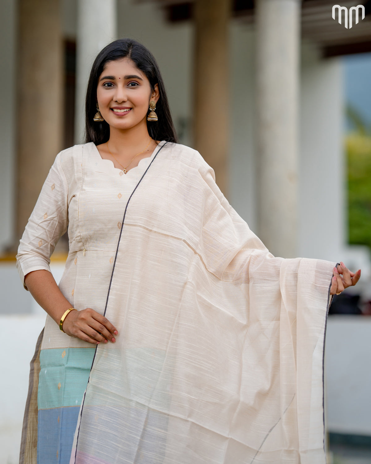 Casatta_V1 Premium Raw Silk Maternity Kurti Set with top cotton lining