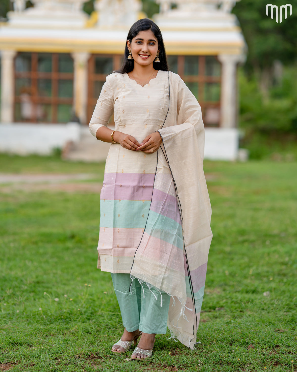 Casatta_V3 Premium Raw Silk Maternity Kurti Set with top cotton lining