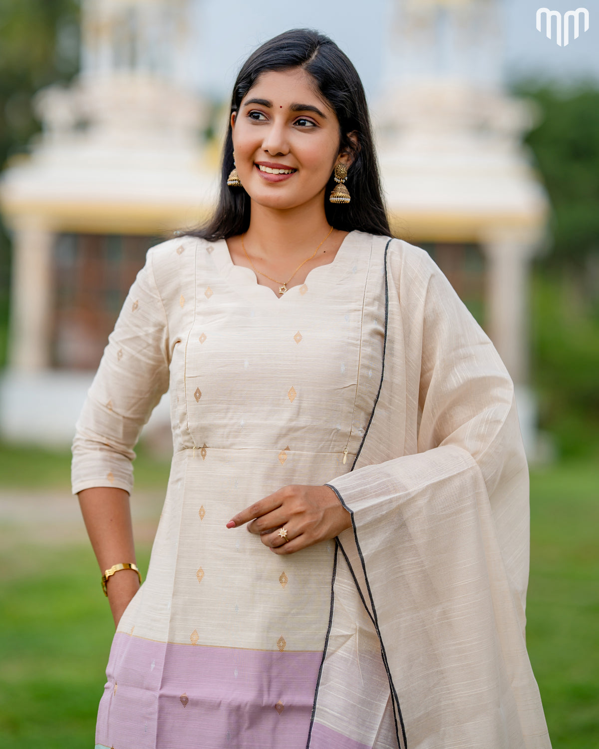 Casatta_V3 Premium Raw Silk Maternity Kurti Set with top cotton lining