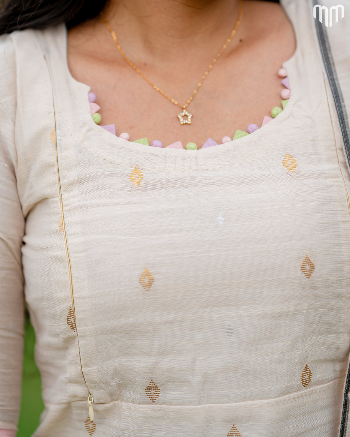 Casatta_V4 Premium Raw Silk Maternity Kurti Set with top cotton lining
