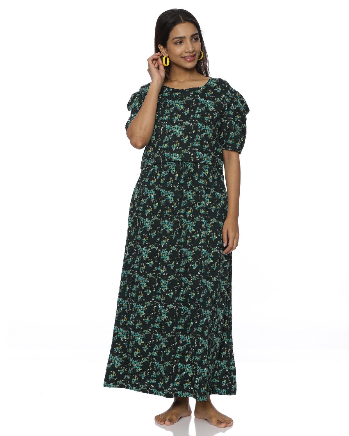 Indra Zipless Maternity Loungewear ā Full Length