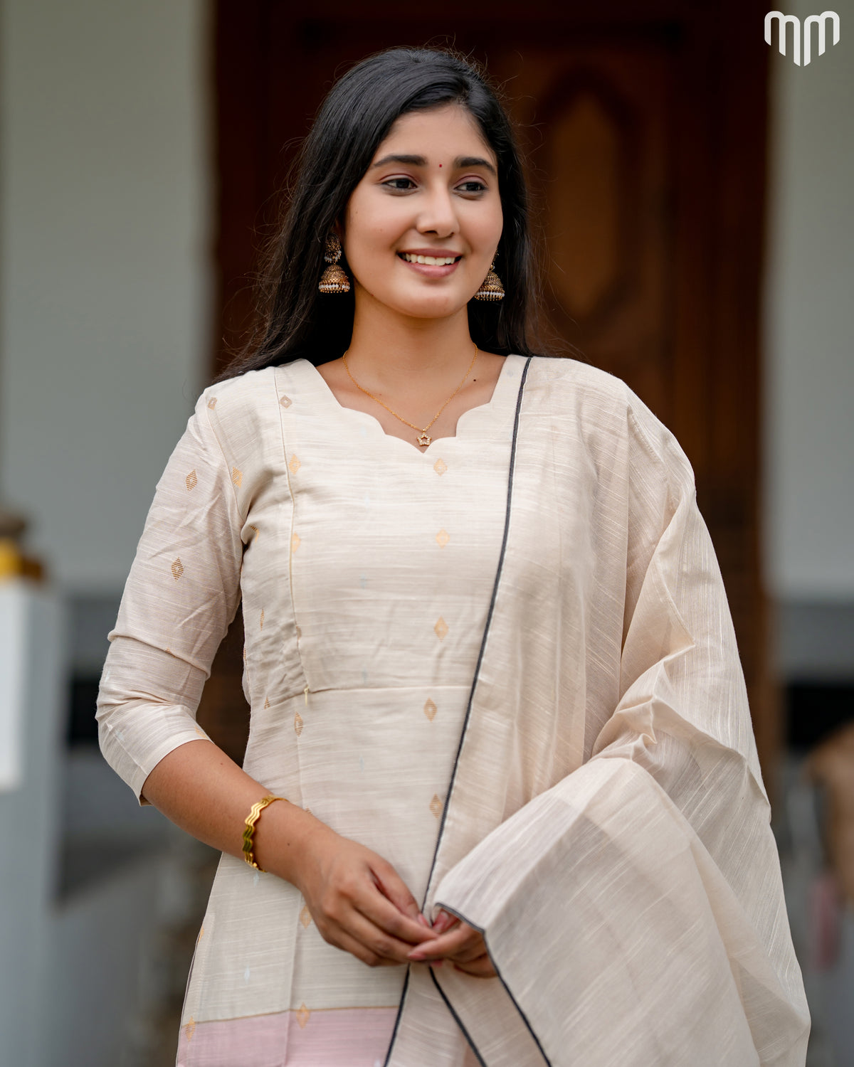 Casatta_V5 Premium Raw Silk Maternity Kurti Set with top cotton lining