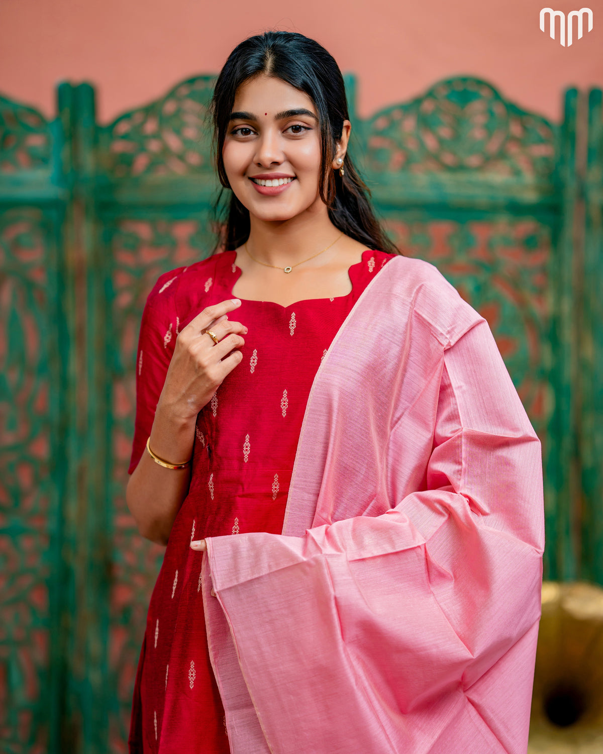 Radhai_Pink Maternity Kurti Set