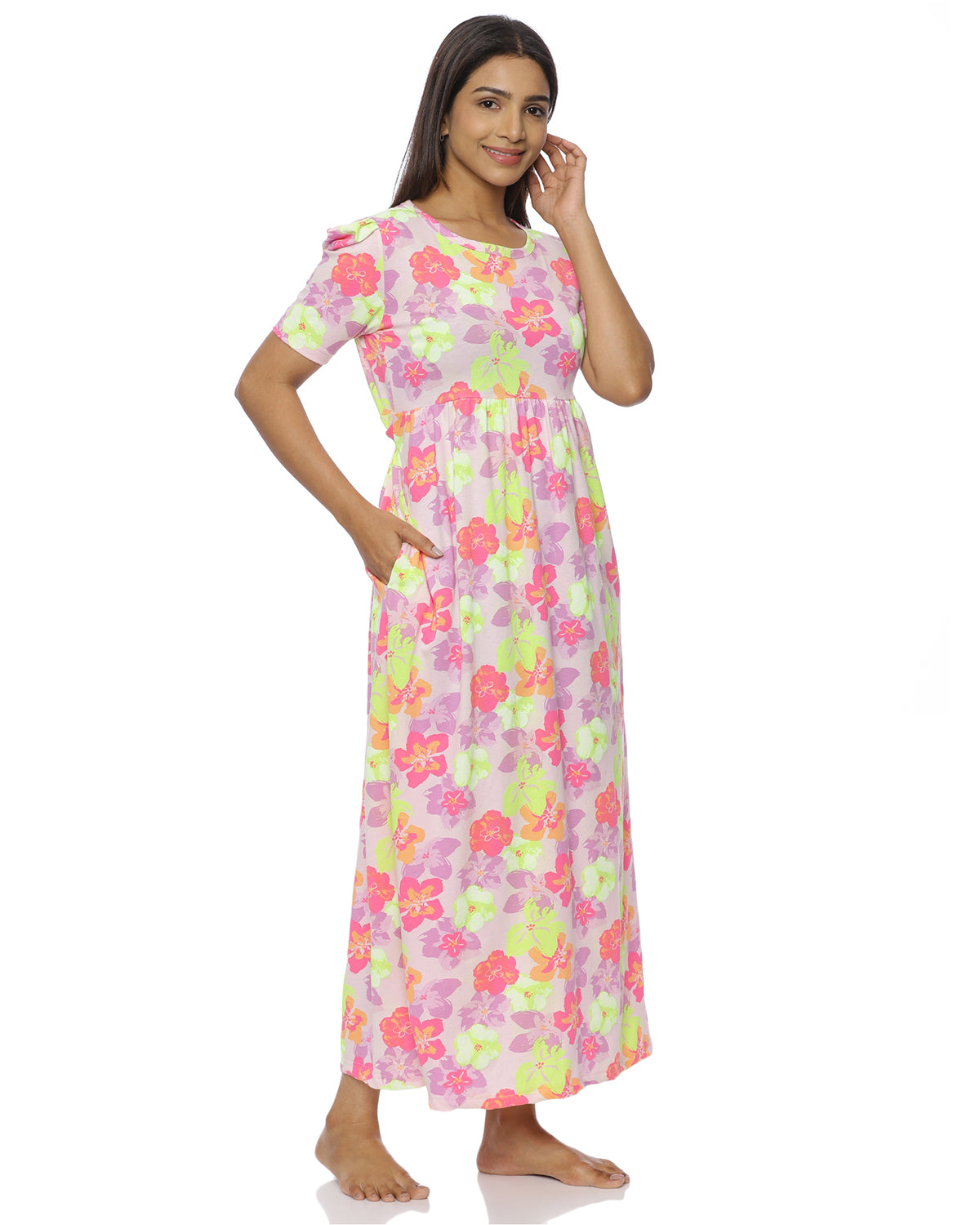 Suba | Casual Non-Maternity Loungewear - Puff Sleeve | Full Length