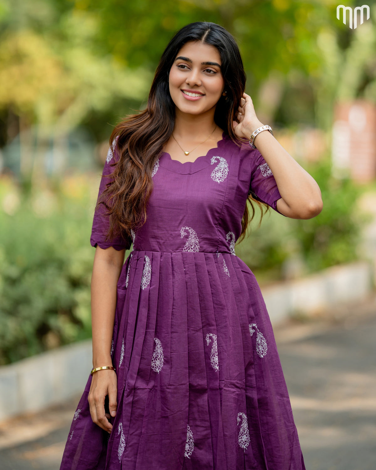 Tivra_Wine Chanderi Maternity Maxi with Full Cotton Lining