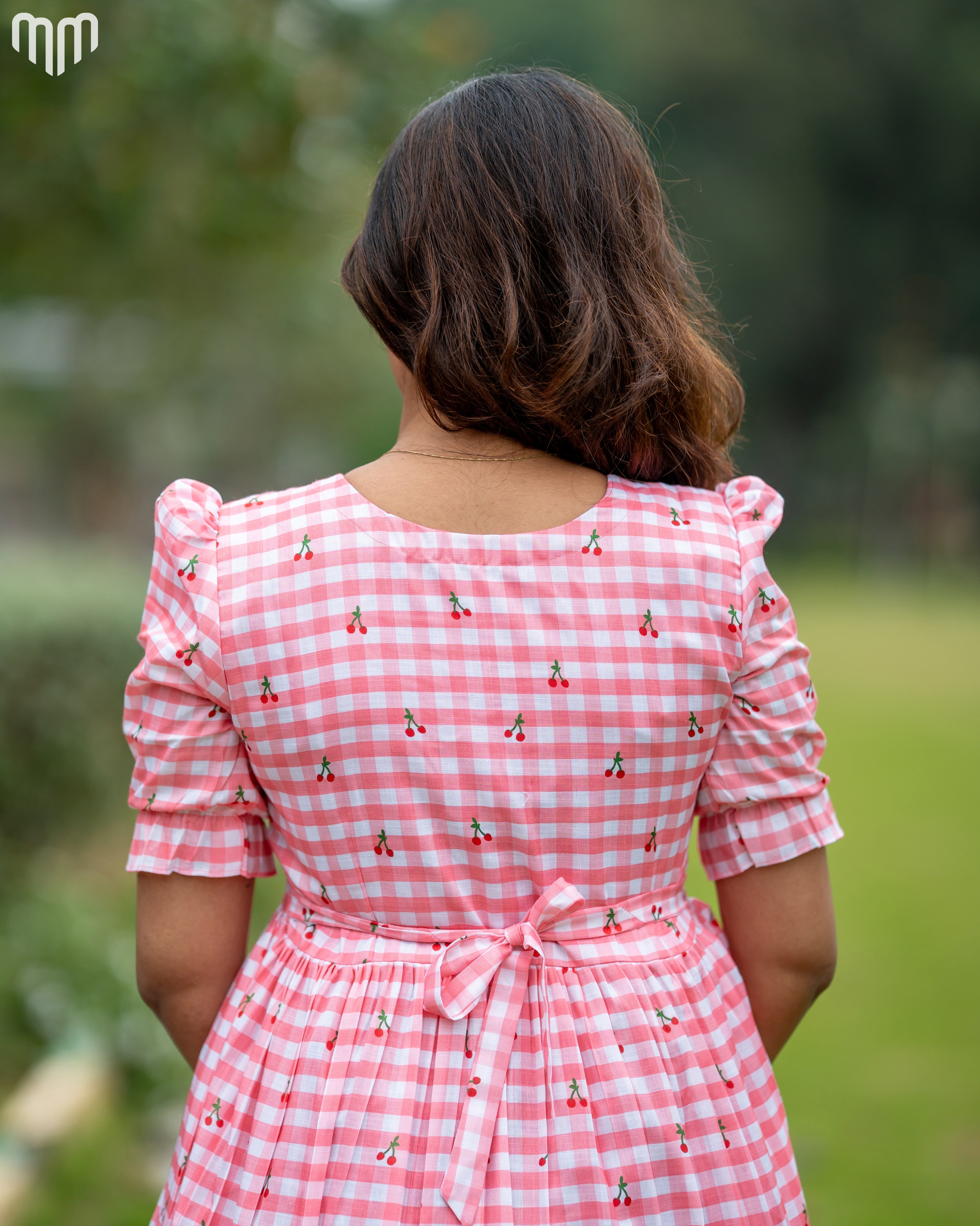 Cherry Cotton Maternity Maxi