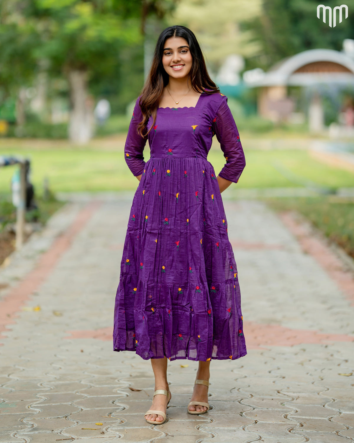 Tivra_Wine Chanderi Maternity Maxi with Full Cotton Lining