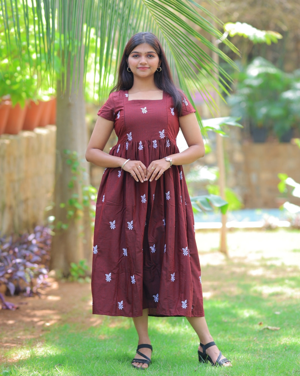 Marron Floret Maternity Maxi | Pre-Order Now (Dispatch from Oct 15)