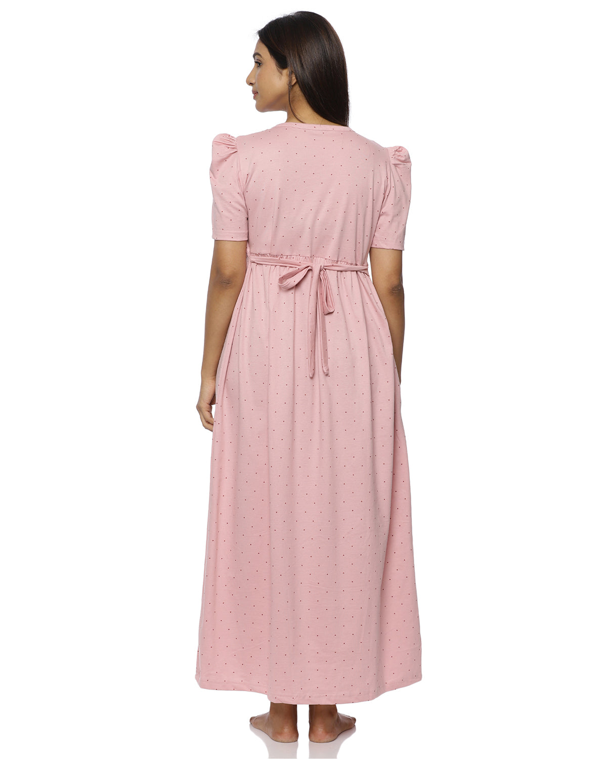 Tiny Hearts | Casual Non-Maternity Loungewear - Puff Sleeve | Full Length