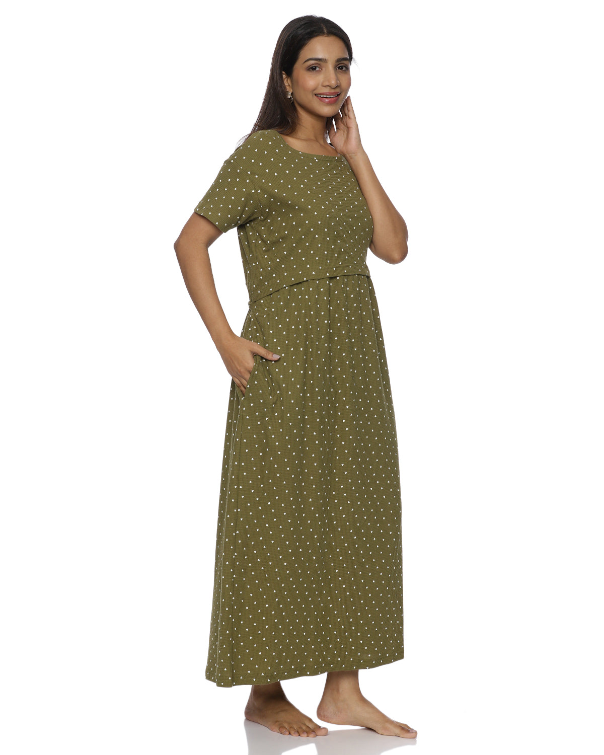 OliveLuv_V1 Zipless Maternity Loungewear ā Full Length