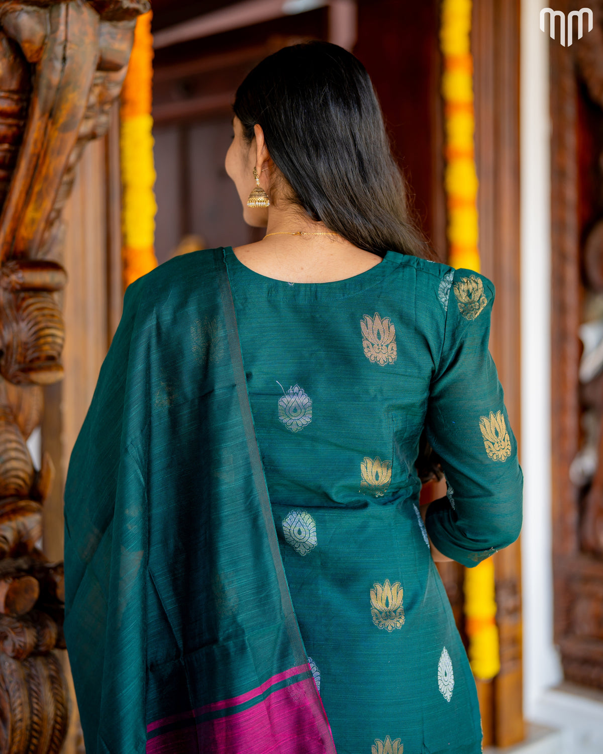 Ezhil_V2 Premium Raw Silk Maternity Kurti Set with top cotton lining
