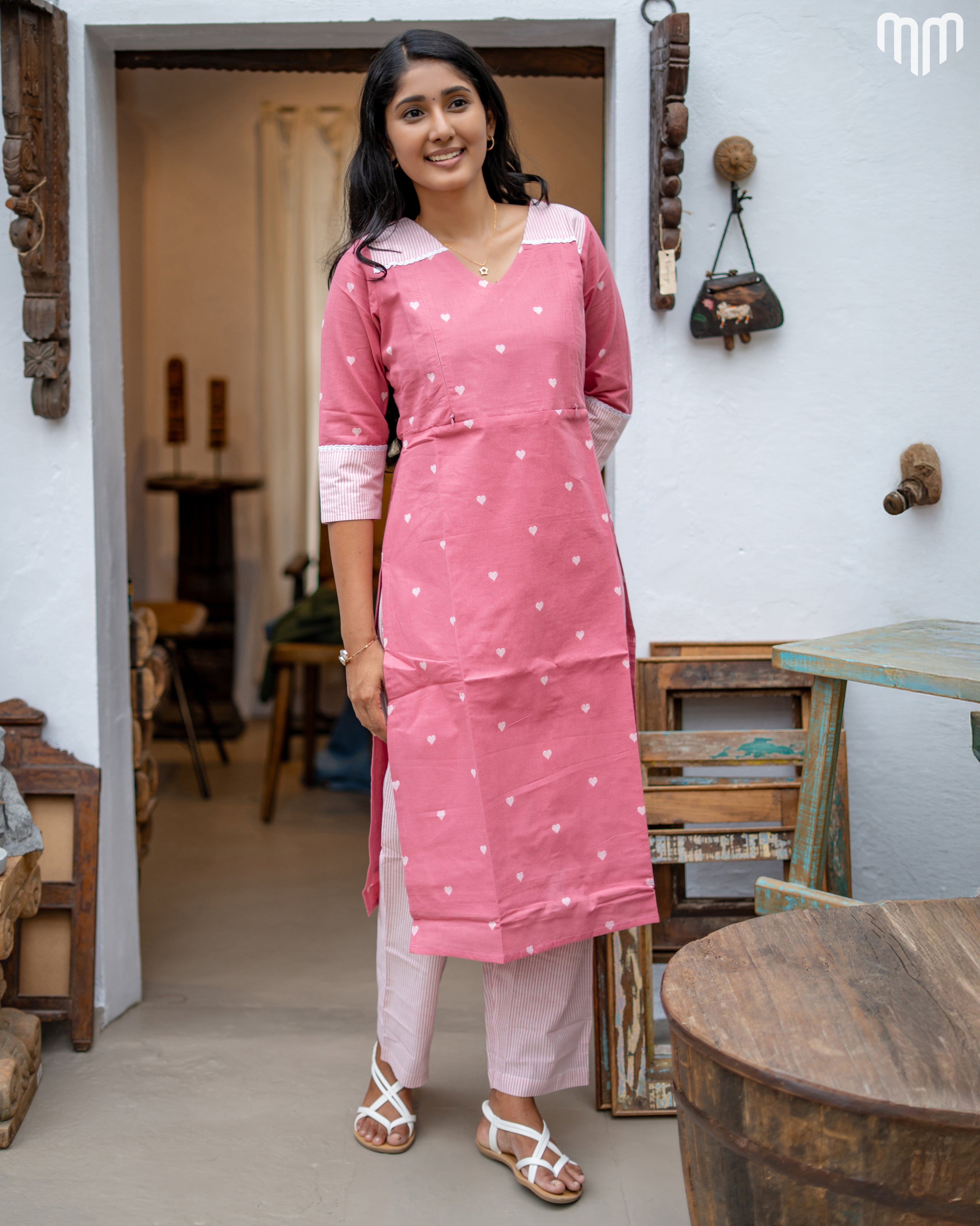 Lovely_Pink Maternity Kurti Set