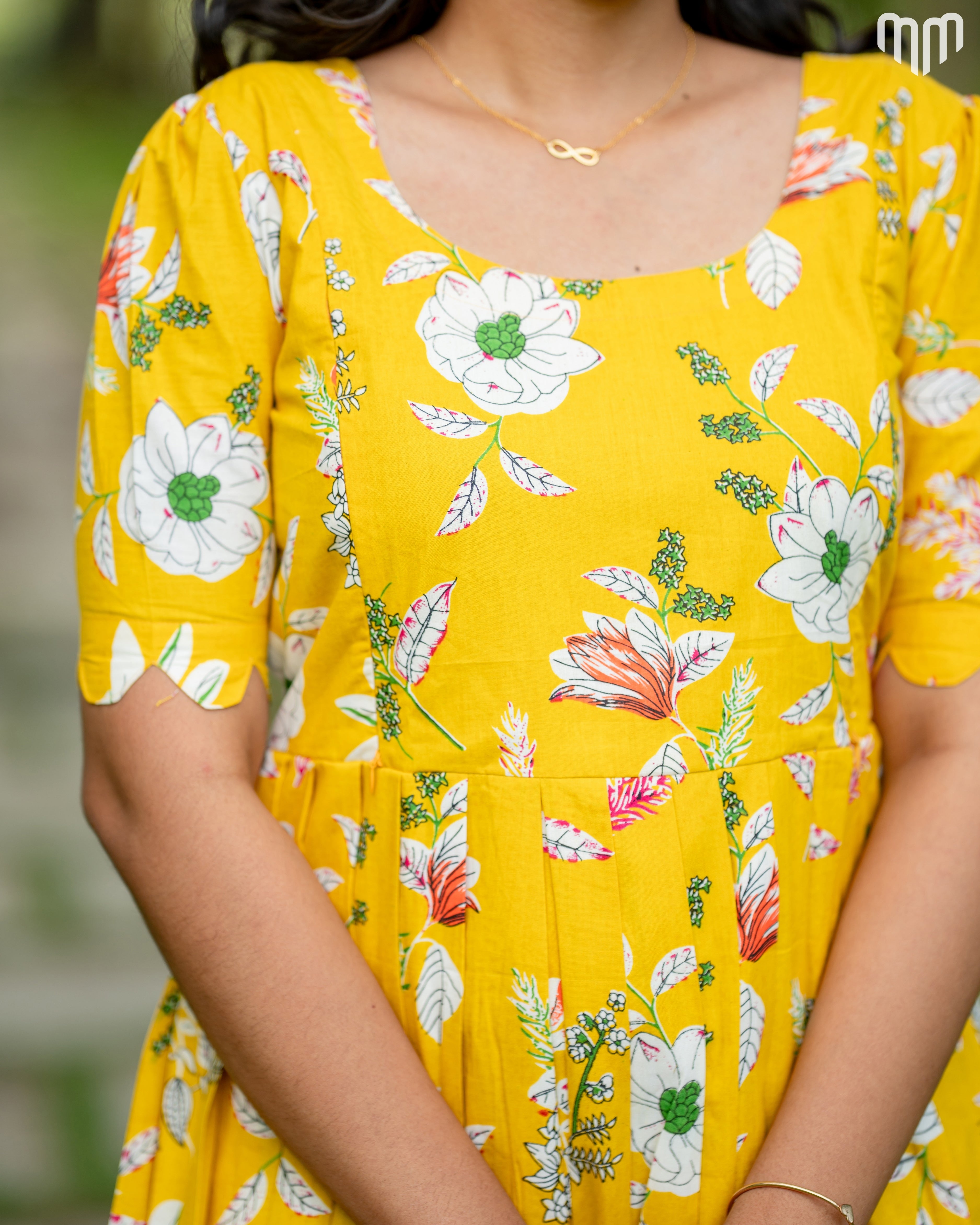 Yellow Floral Maternity Maxi