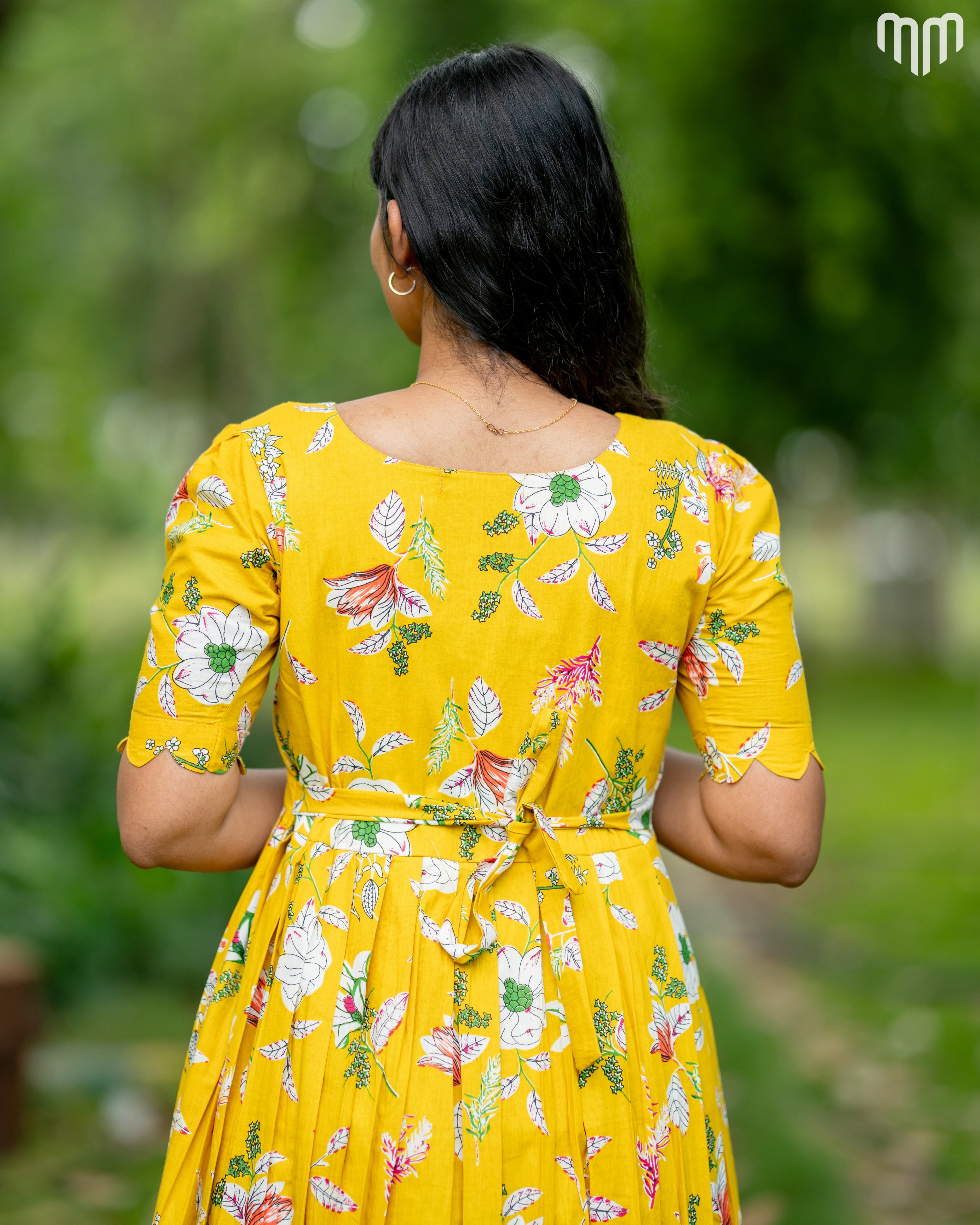 Yellow Floral Maternity Maxi