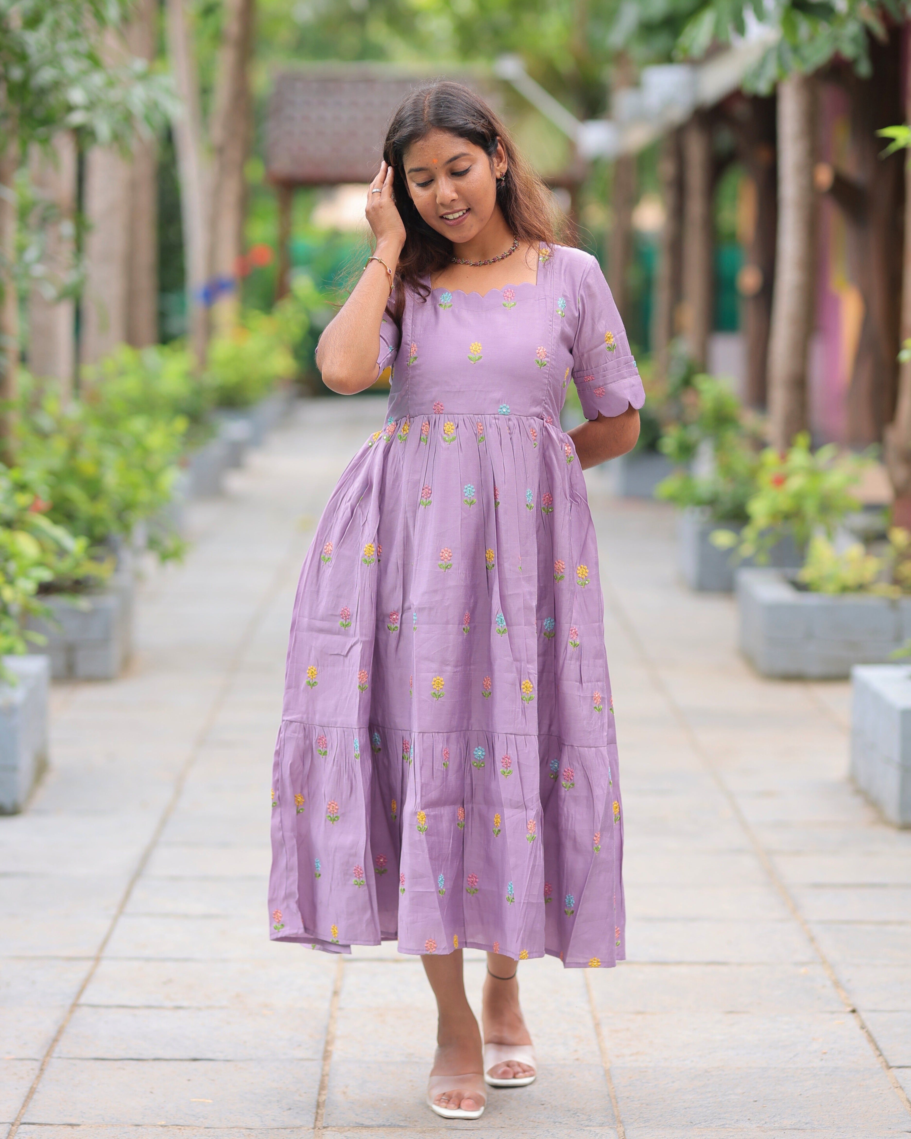 Roman Silk _V5 Maternity Maxi