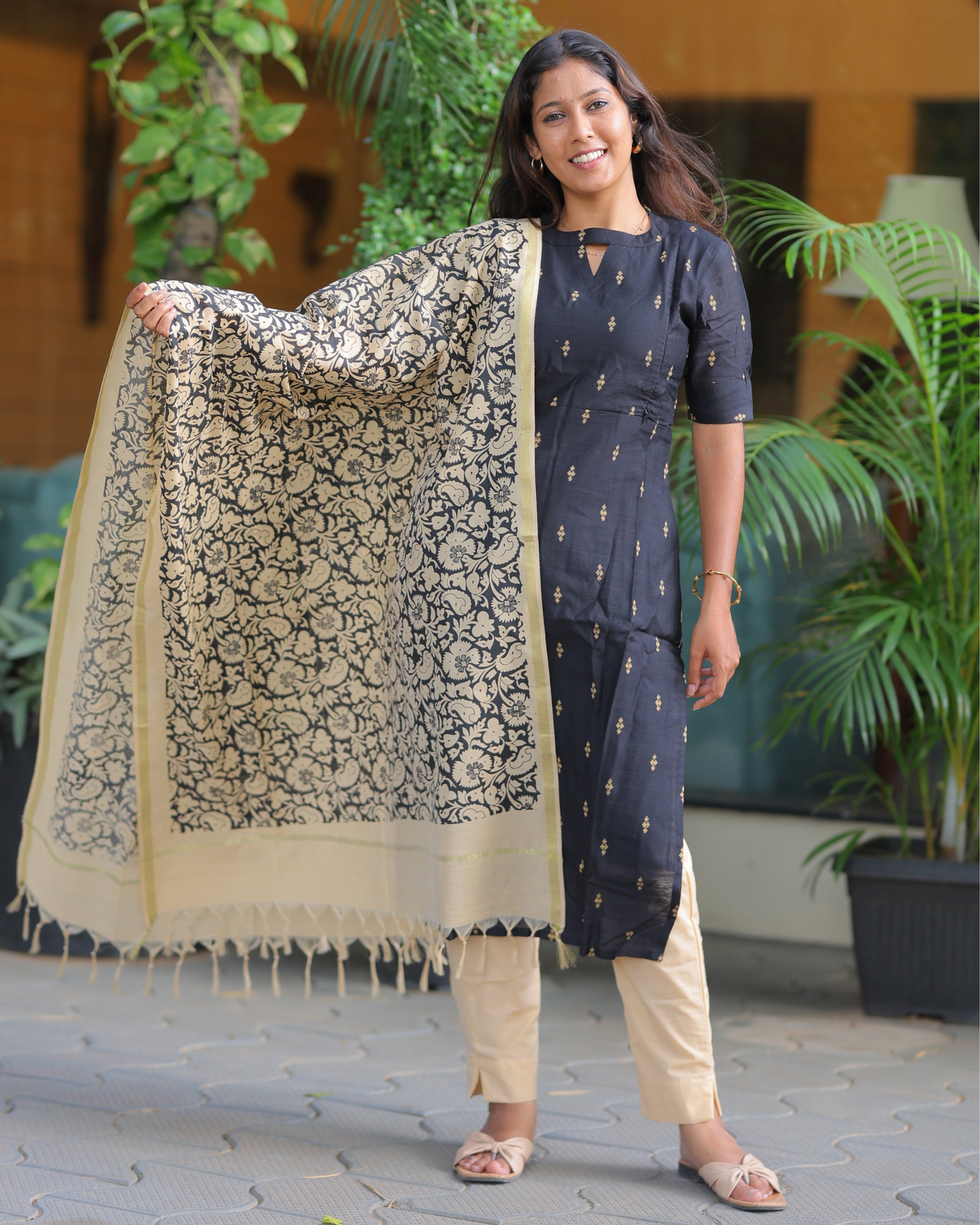 Black_Agalya Maternity Kurti Set