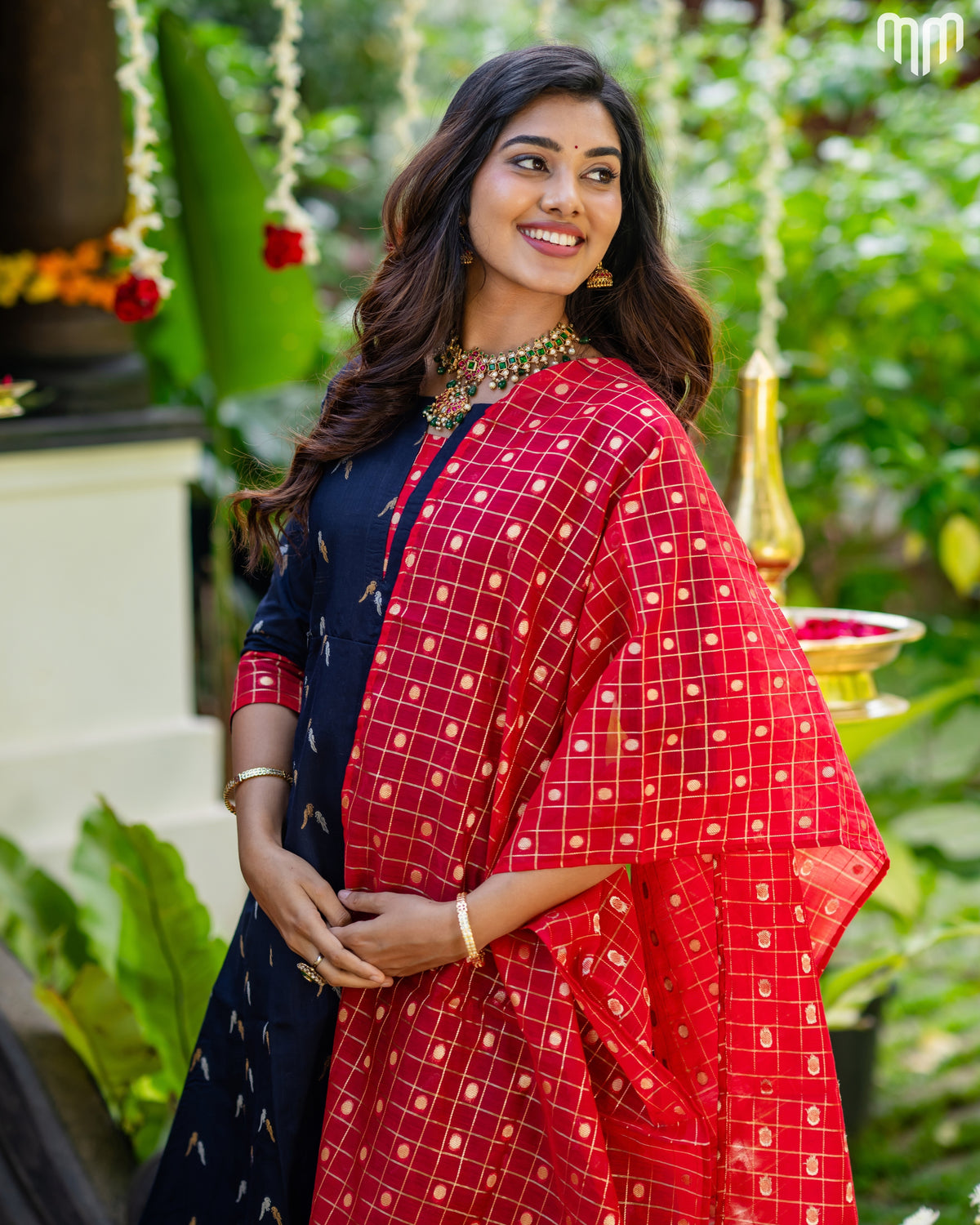 Avantika_02 Fancy Silk Maternity Maxi with Full Cotton Lining & Dupatta