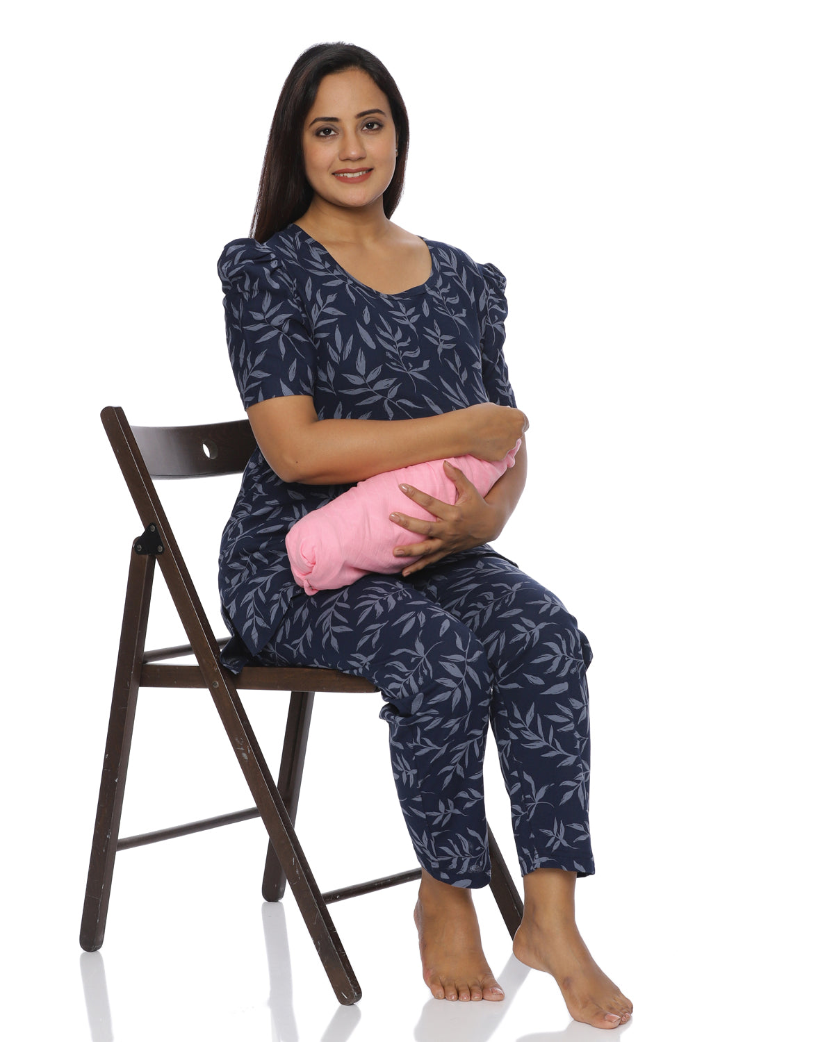 Navy Era Zipless Feeding Pant Set