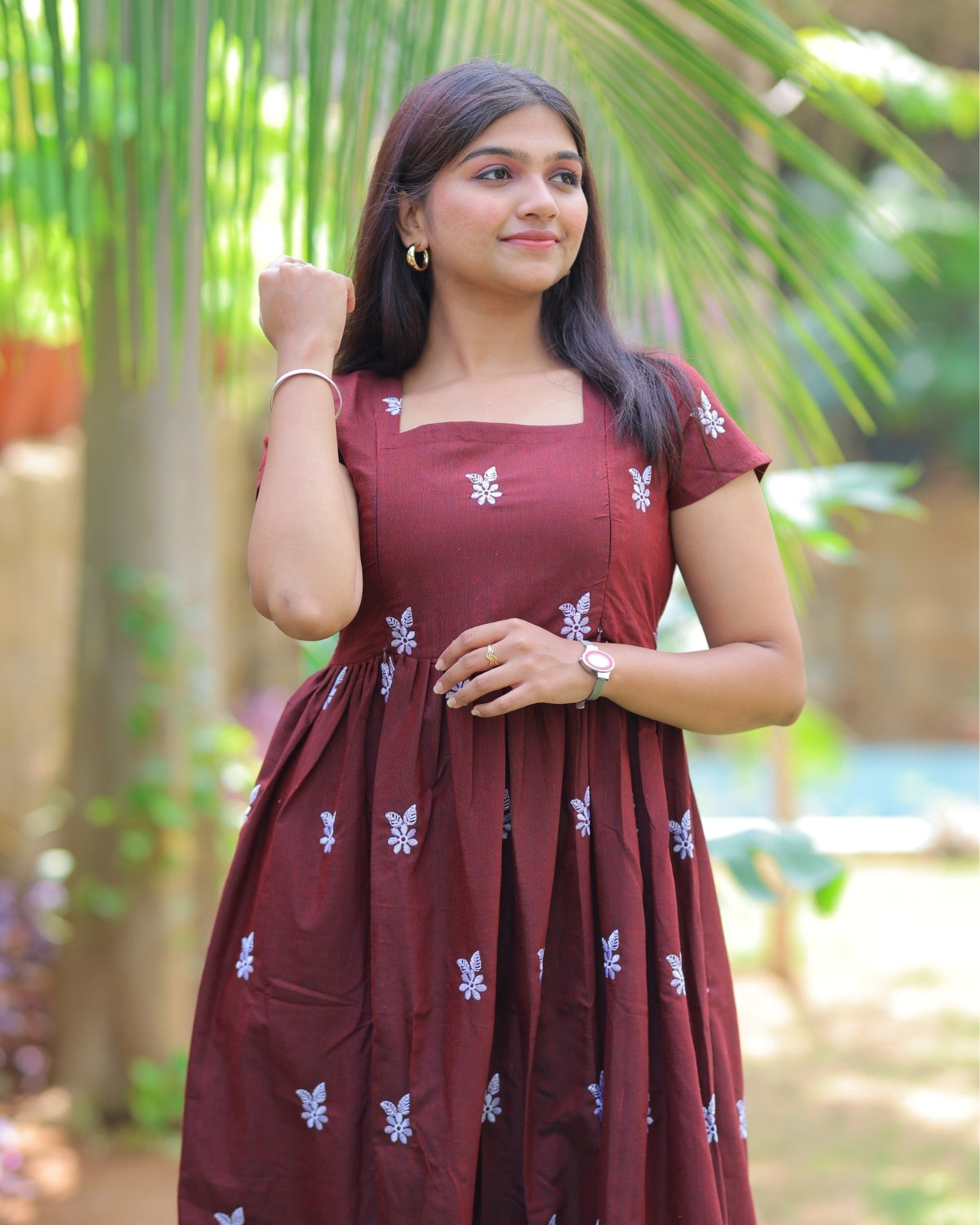 Marron Floret Maternity Maxi | Pre-Order Now (Dispatch from Oct 15)