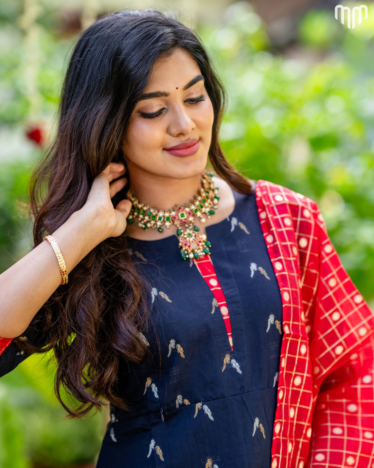 Avantika_02 Fancy Silk Maternity Maxi with Full Cotton Lining & Dupatta
