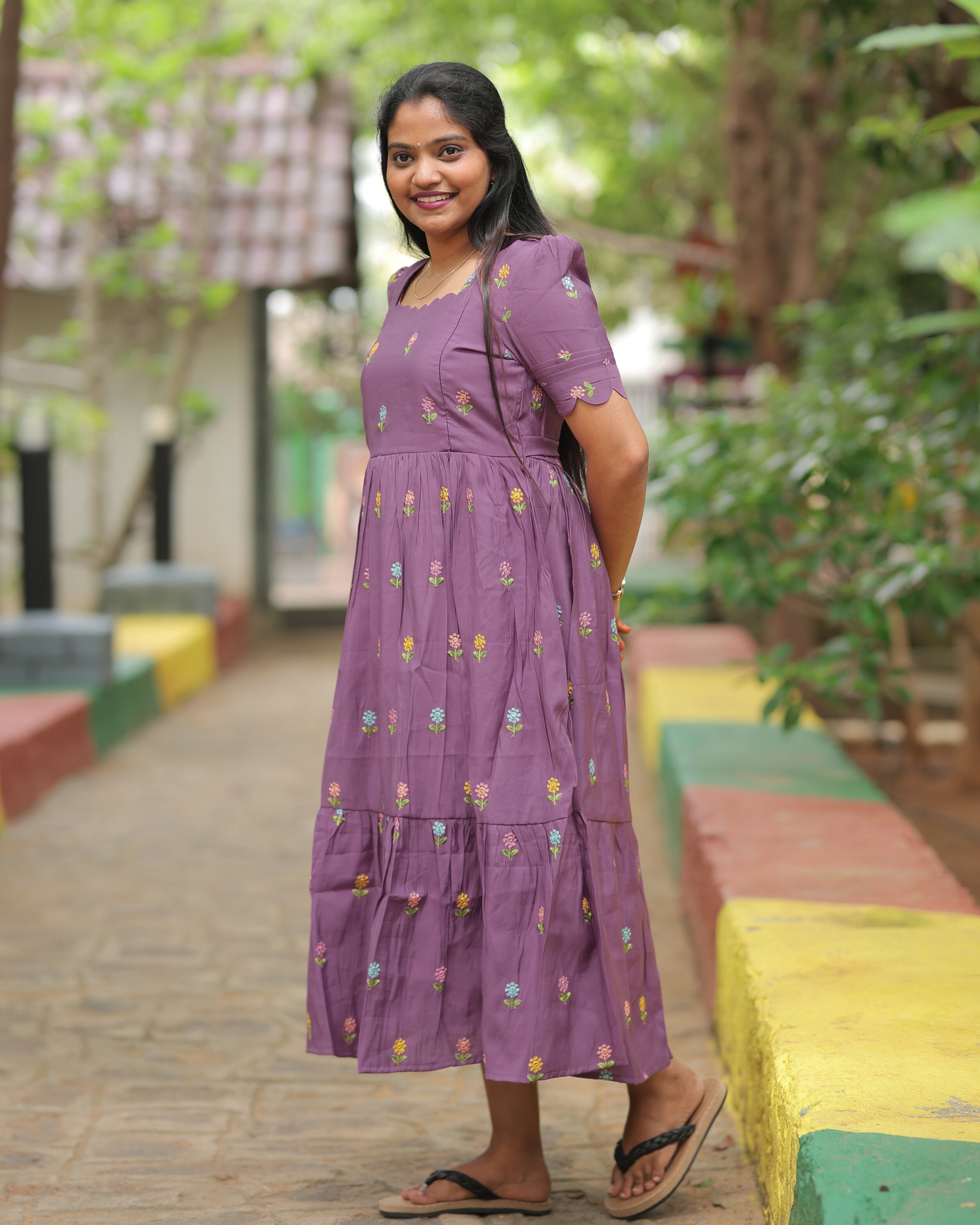 Roman Silk_V6 Maternity Maxi