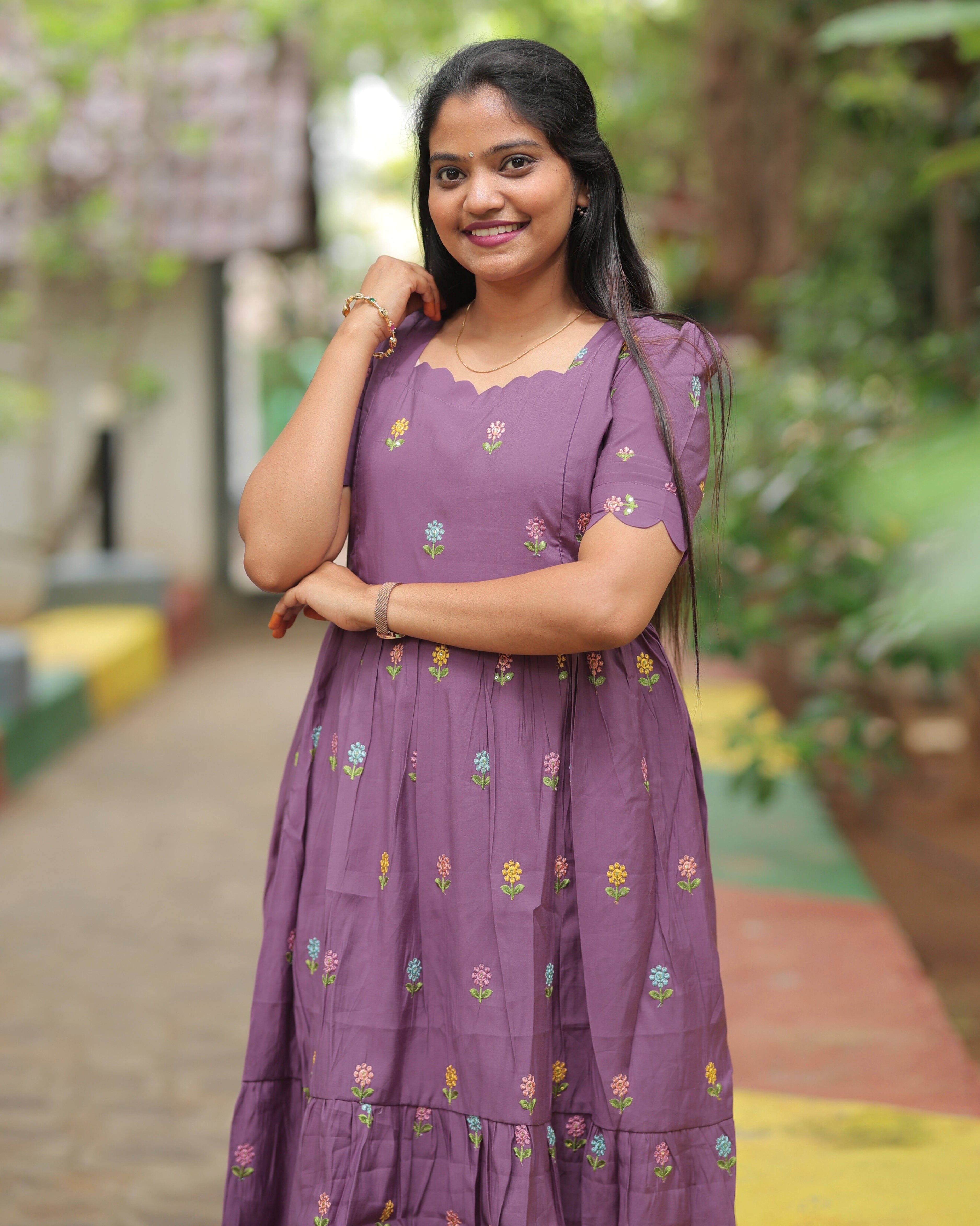 Roman Silk_V6 Maternity Maxi