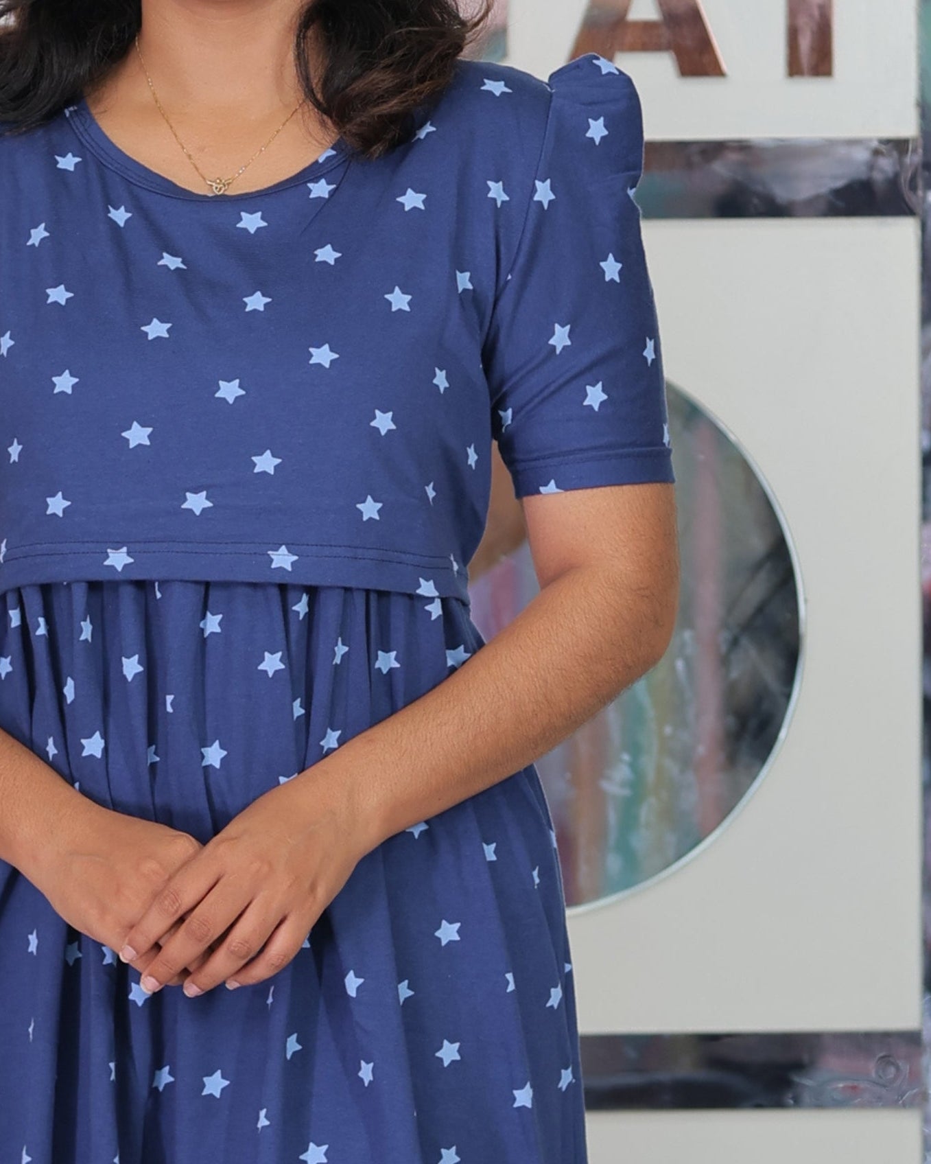 Tiny Star Zipless Maternity Loungewear – Calf Length