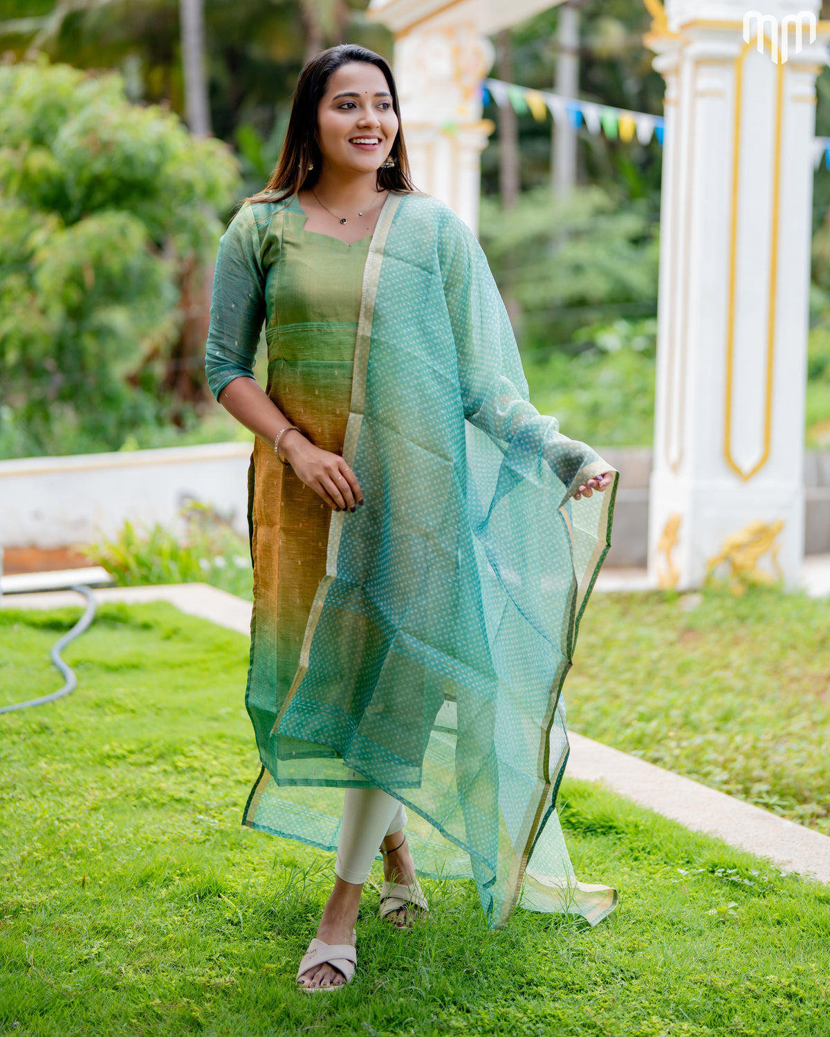 Riya Maternity Kurti Set - Top with Cotton Lining & Dupatta