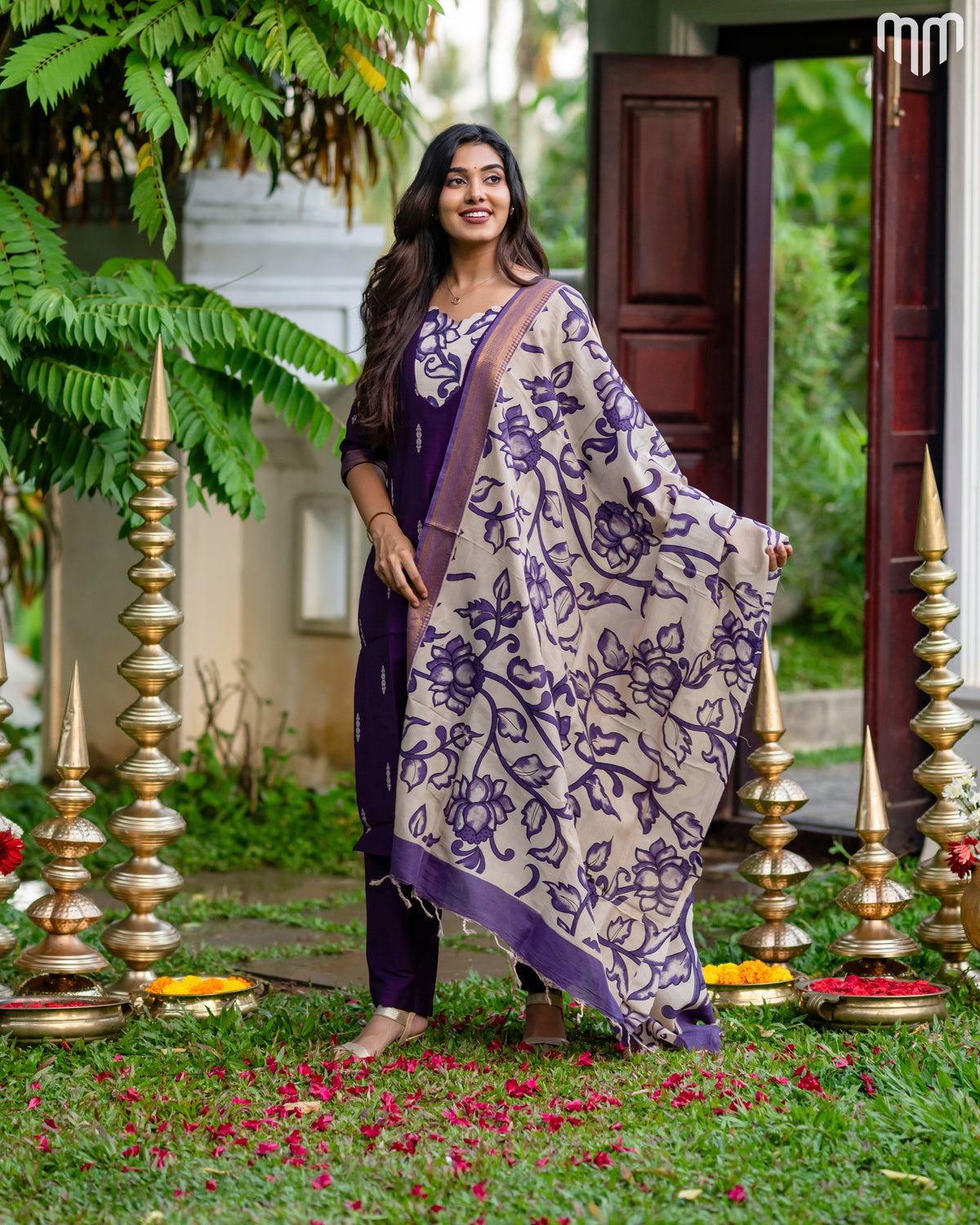 Sindhoori Premium Raw Silk Maternity Kurti Set with top cotton lining