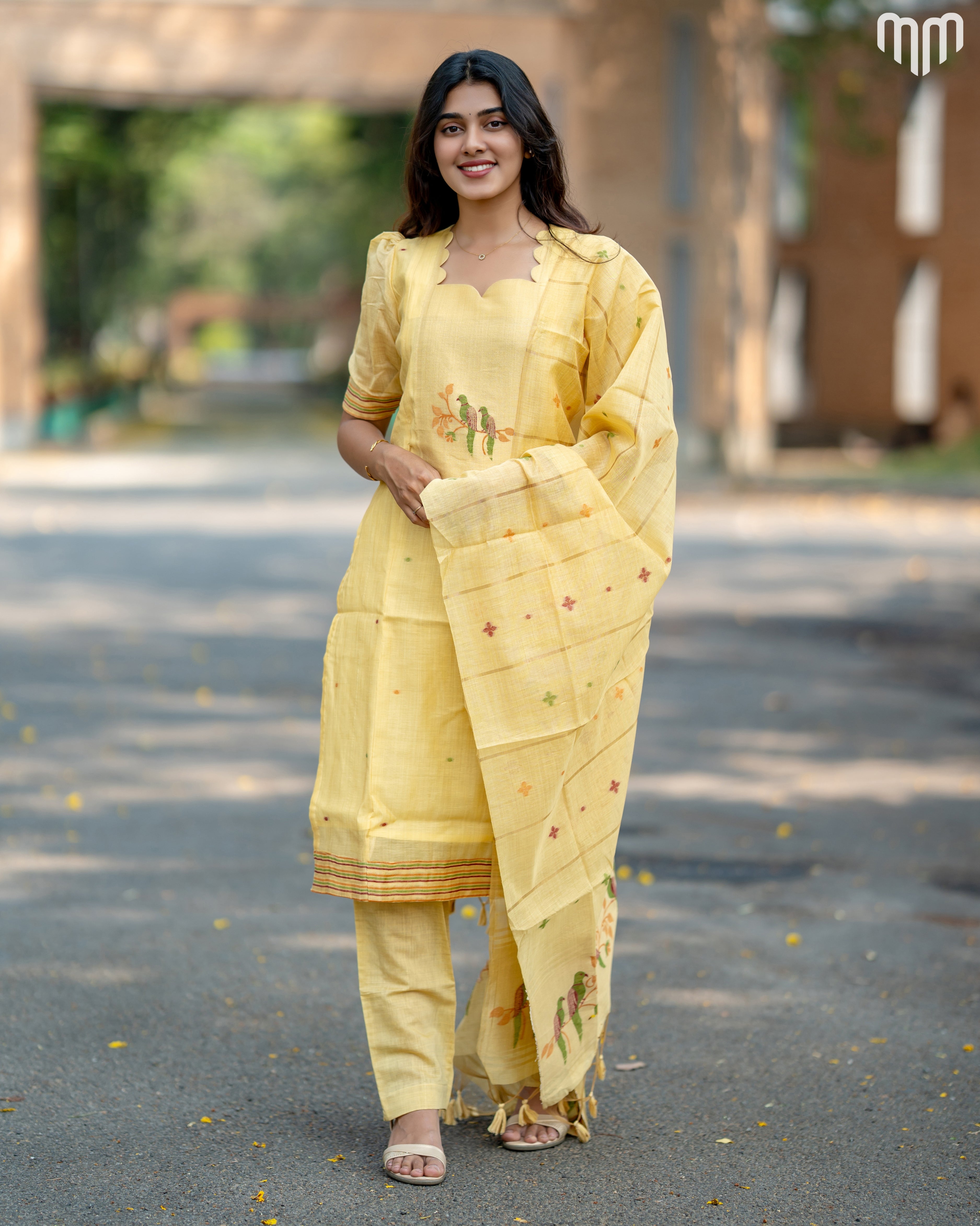 Yellow-Iris Maternity Kurti Set