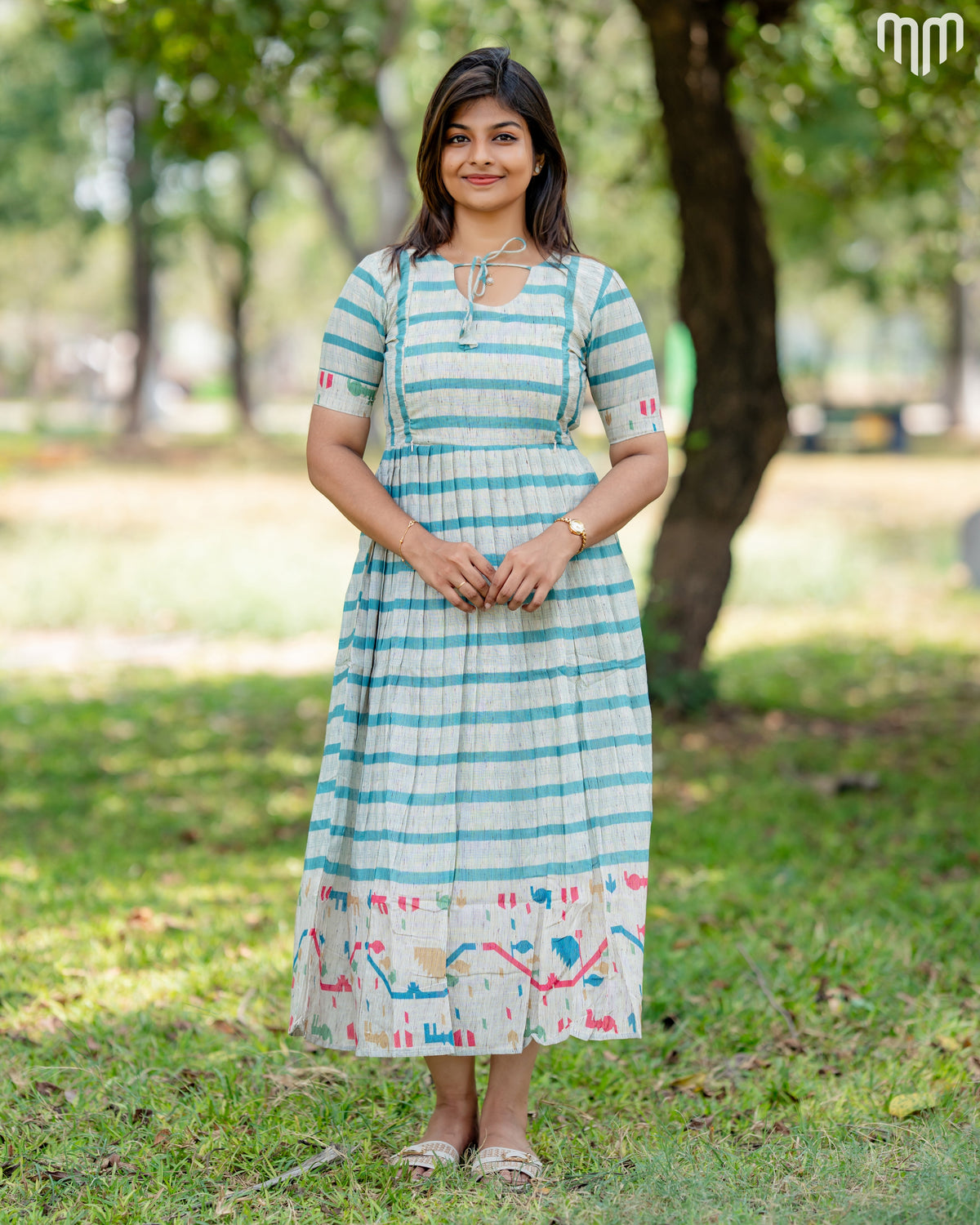 Nancy_Green Lines Maternity Maxi
