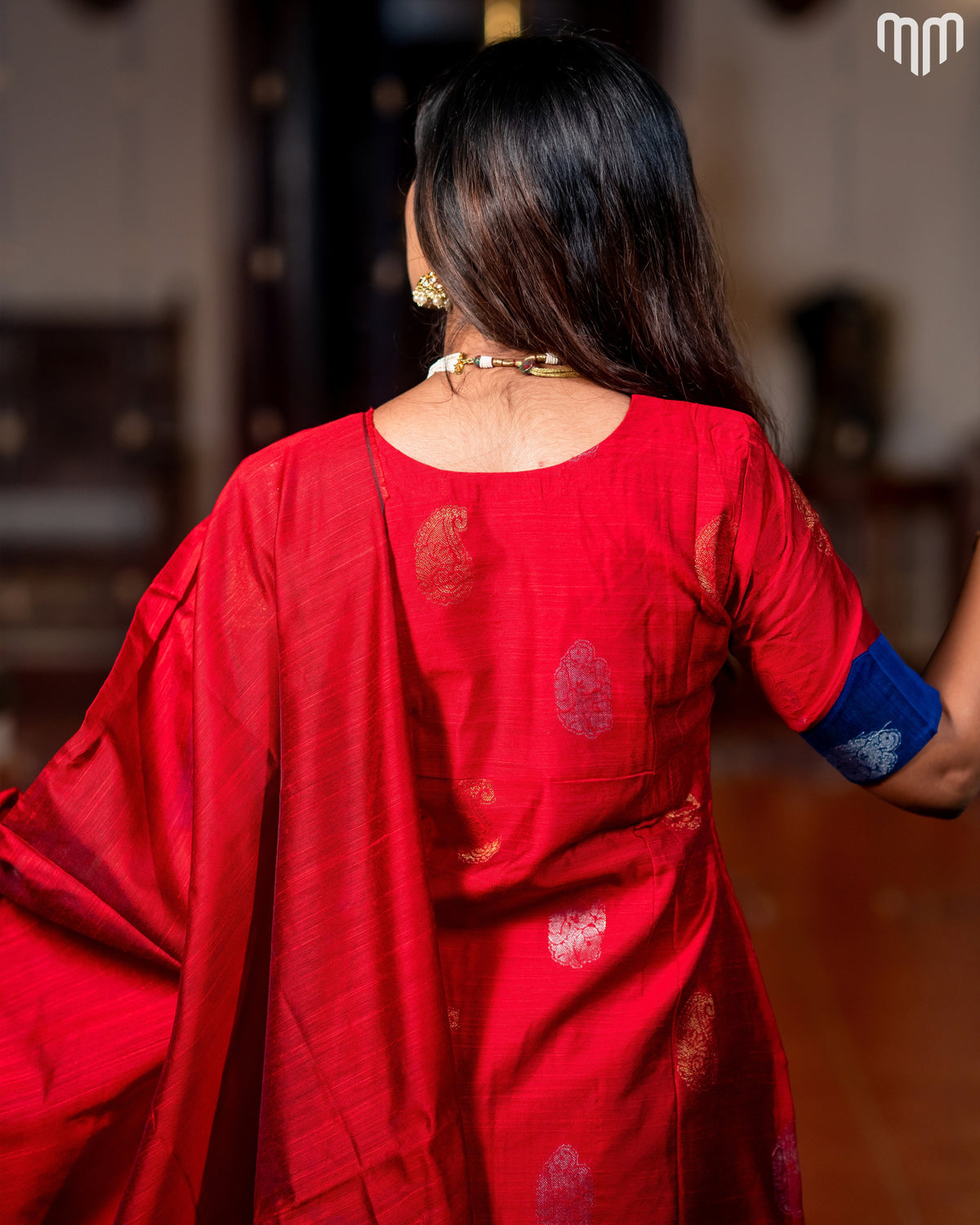 Kayal_V3 Premium Raw Silk Maternity Kurti Set with top cotton lining