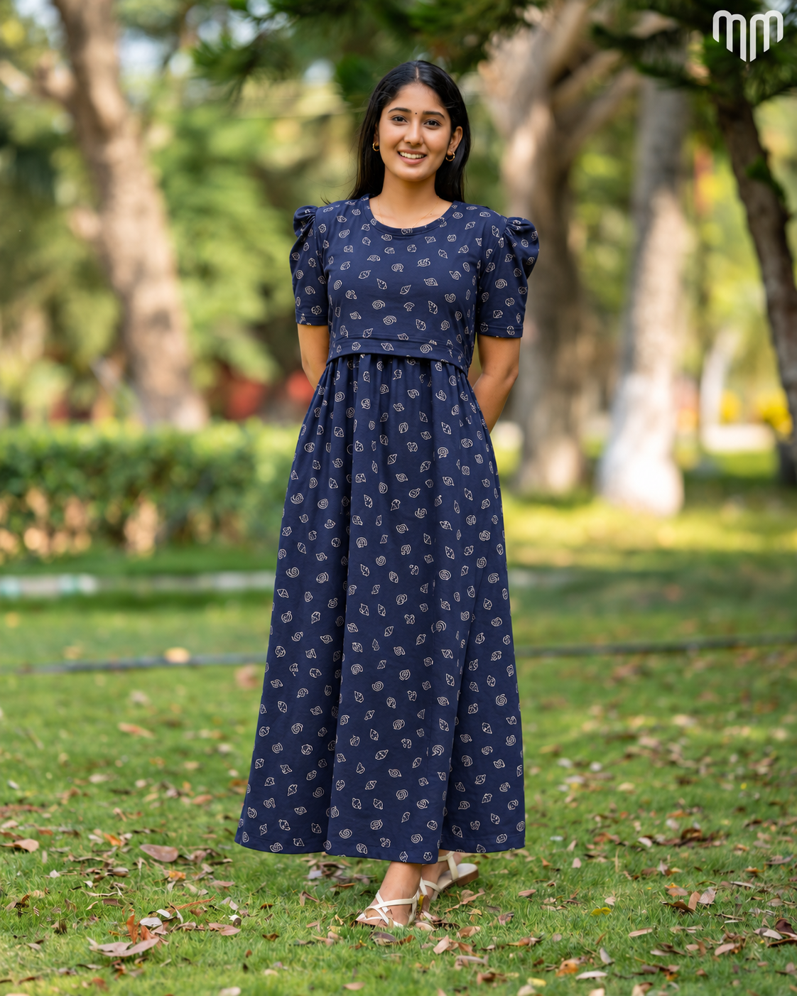 Seashell_puff Zipless Maternity Loungewear – Full Length