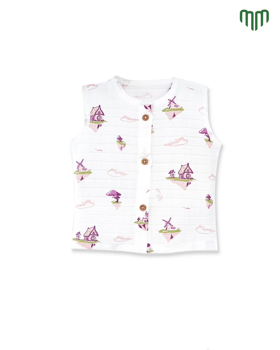 Little Happy Muslin Sleeveless Top & Short