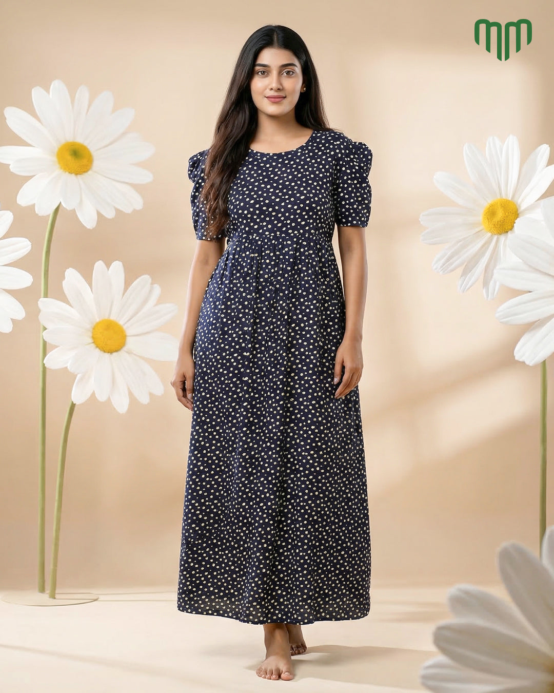 Laya | Casual Non-Maternity Loungewear - Puff Sleeve | Full Length