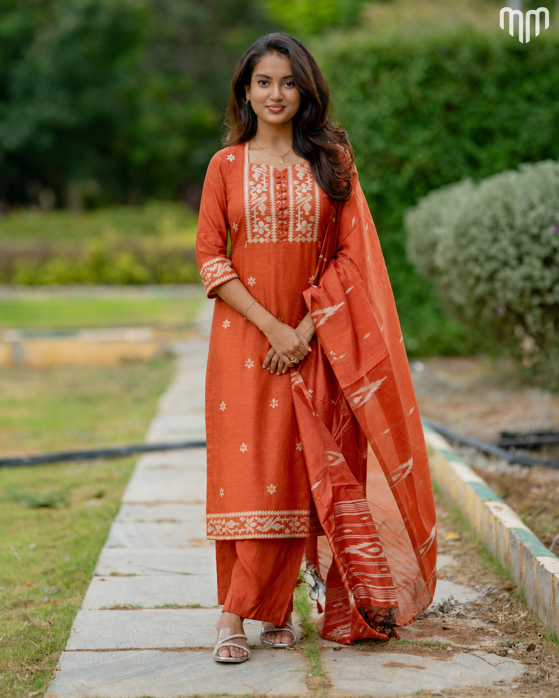 Nakshatra_Orange Maternity Kurti Set