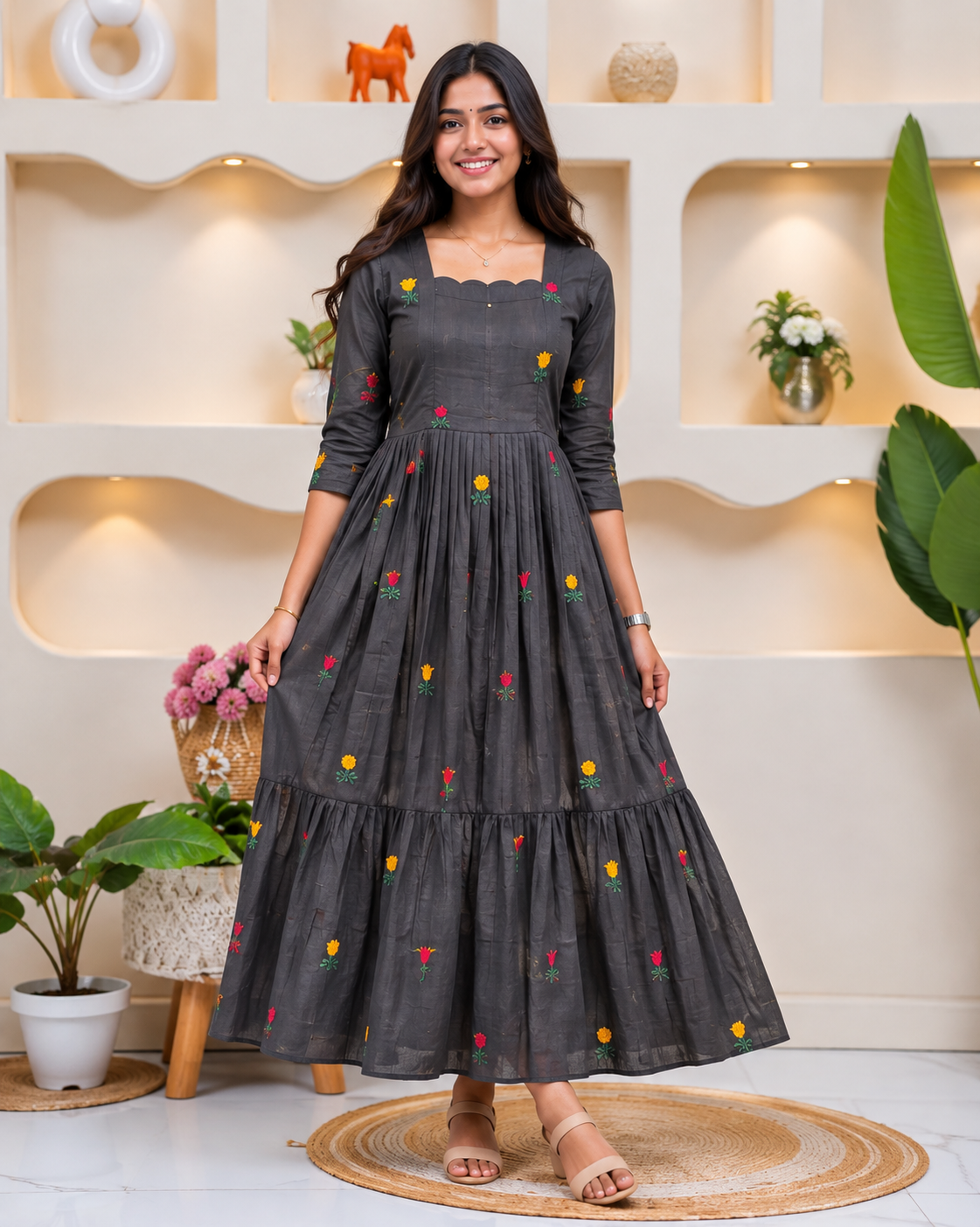 Niram_Black Maternity Maxi