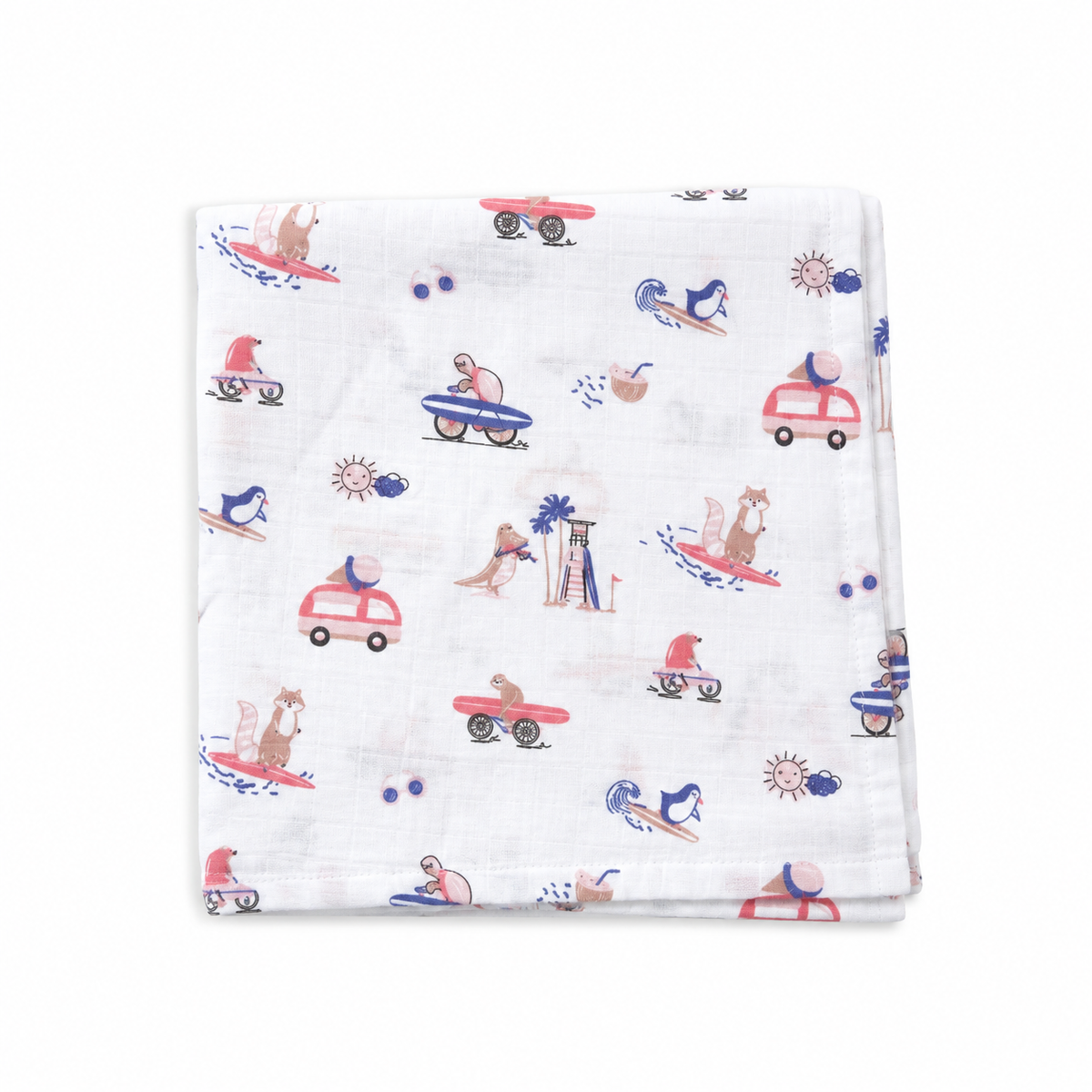 Little Riders Baby Muslin Swaddle Blanket | 100% Premium Cotton | 110x110 cm