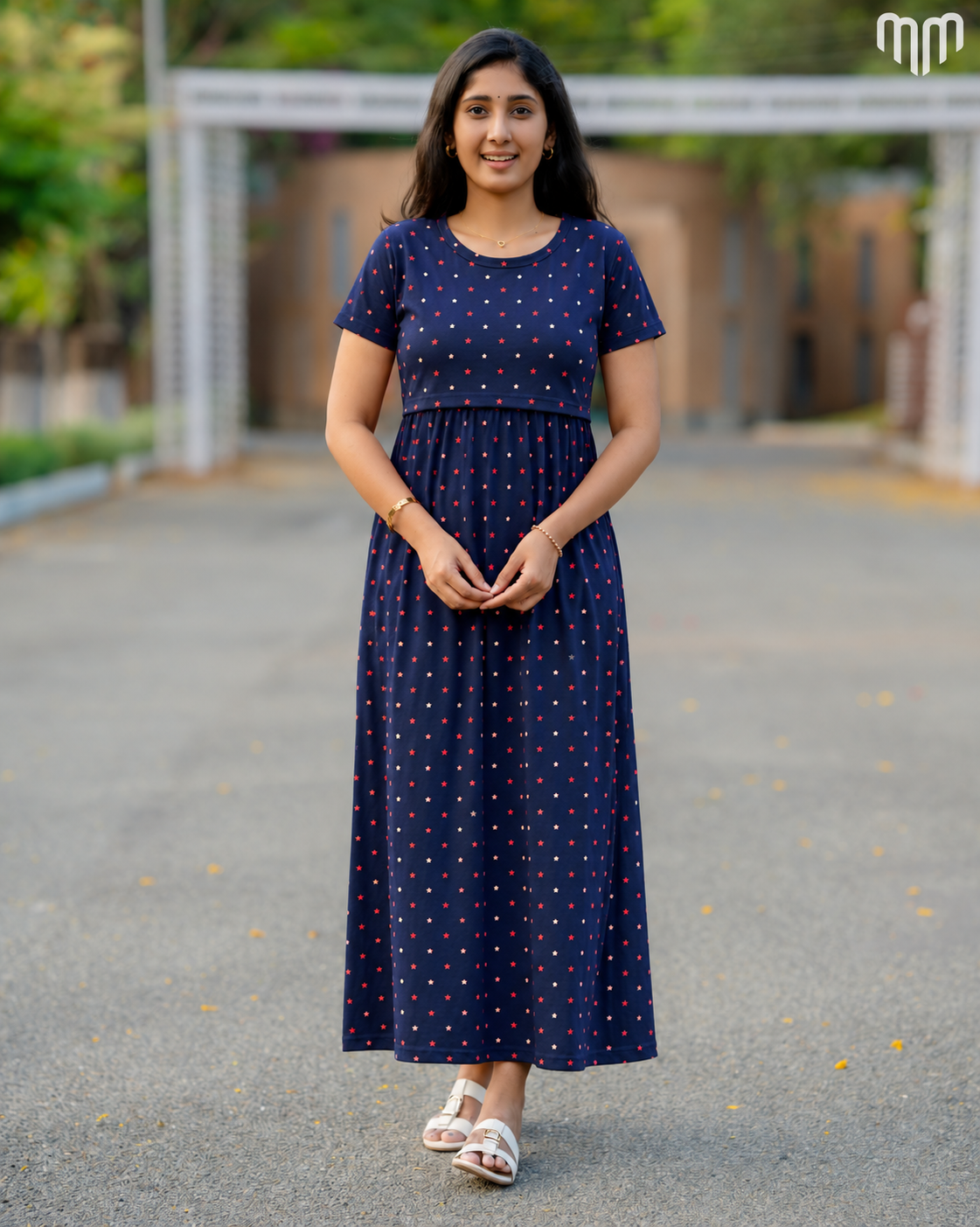 Navy Star Zipless Maternity Loungewear – Full Length