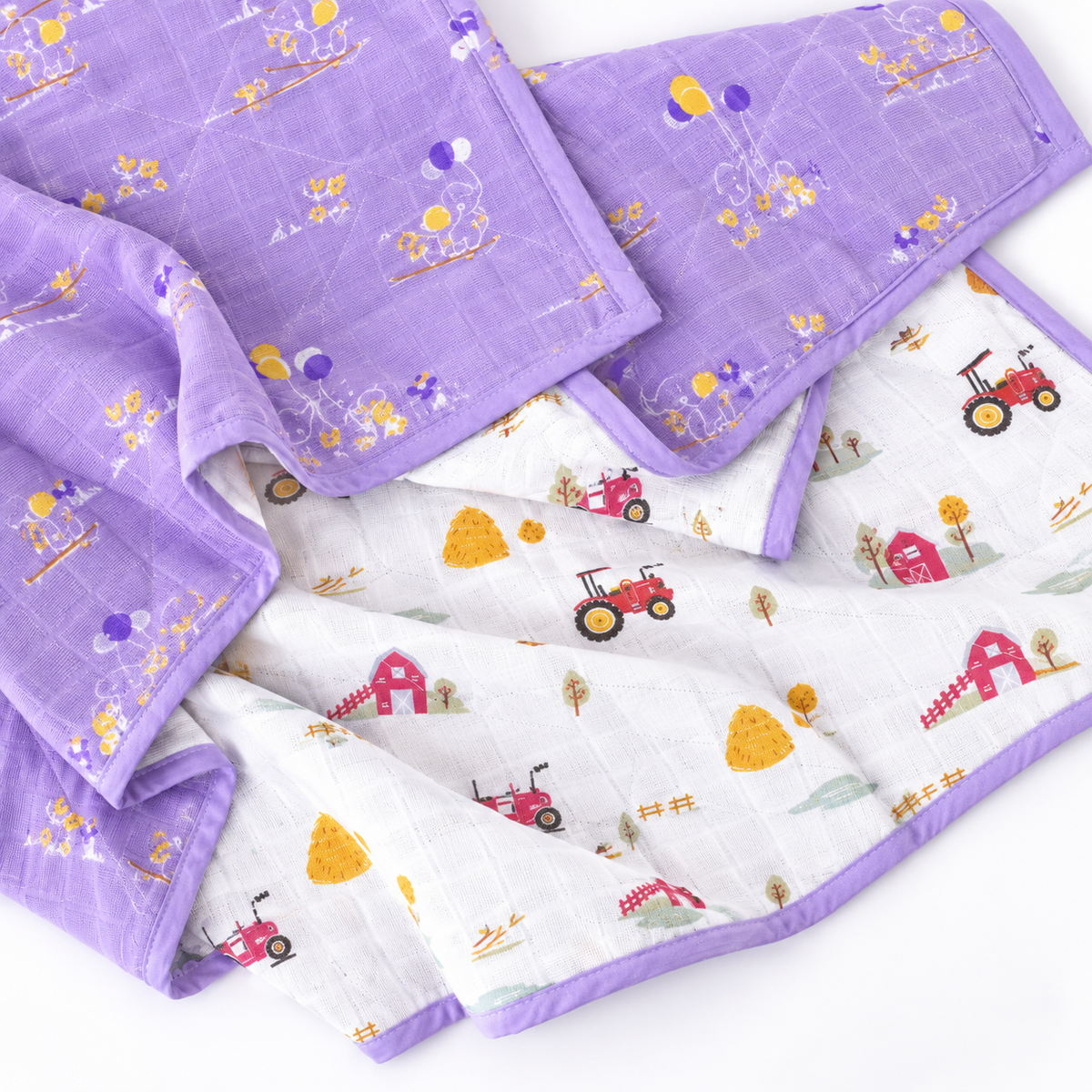 Little Friends Reversible Muslin Blanket/Quilt